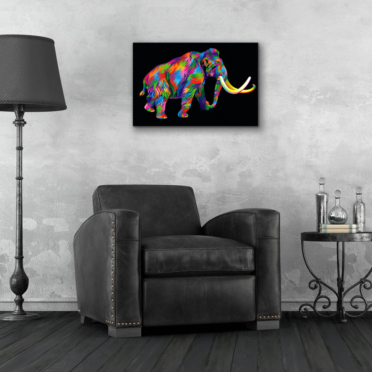 Epic Art 'Wooly Mammoth' by Bob Weer, Acrylic Glass Wall Art,24x16
