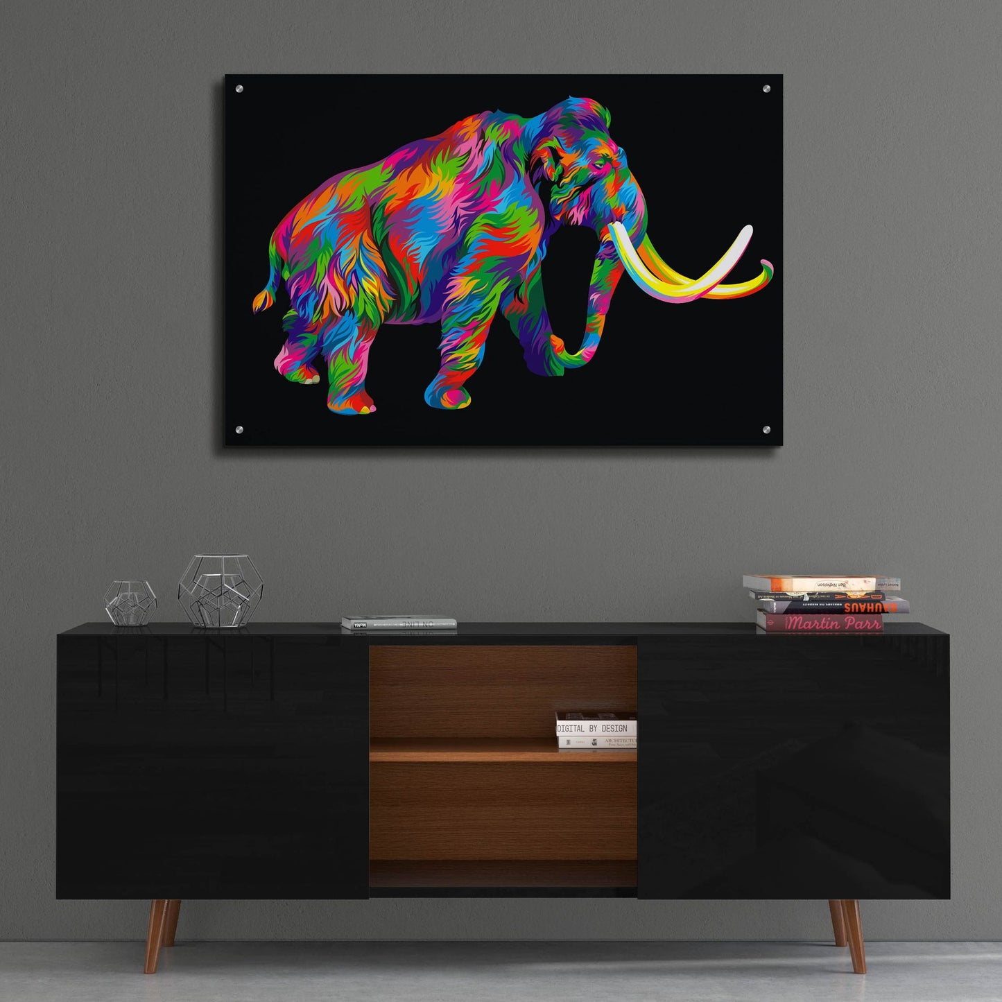 Epic Art 'Wooly Mammoth' by Bob Weer, Acrylic Glass Wall Art,36x24