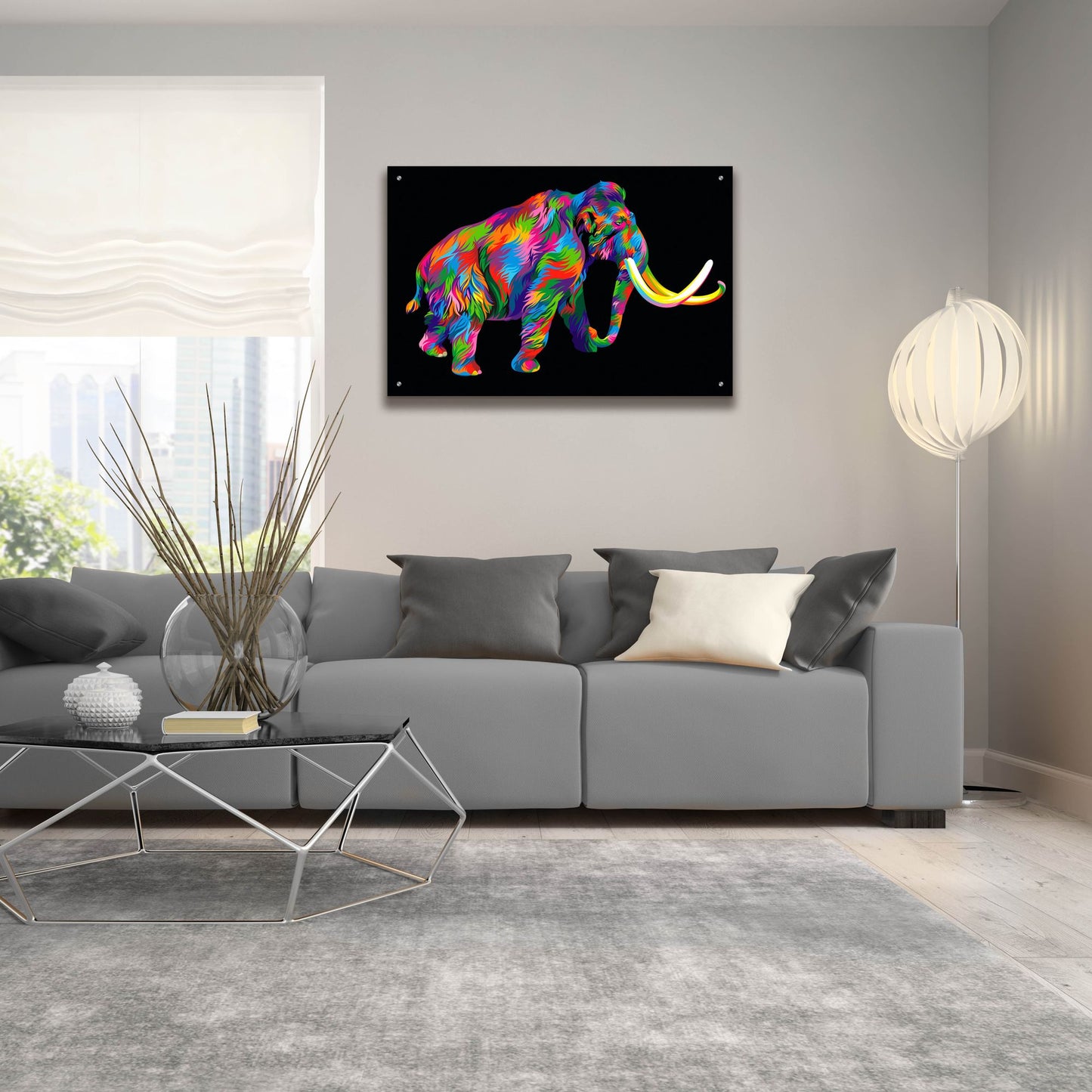 Epic Art 'Wooly Mammoth' by Bob Weer, Acrylic Glass Wall Art,36x24