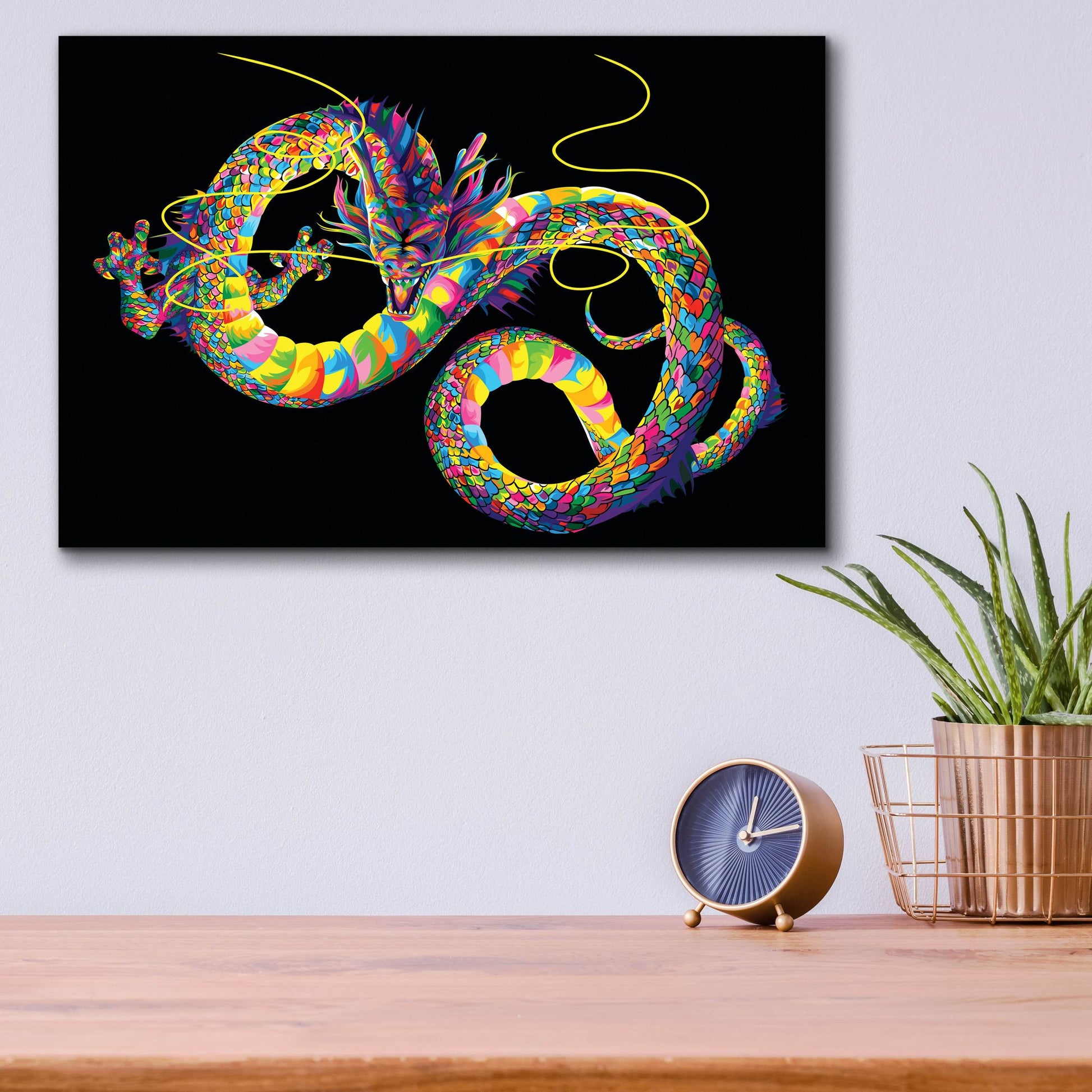 Epic Art 'Chinese Dragon' by Bob Weer, Acrylic Glass Wall Art,16x12