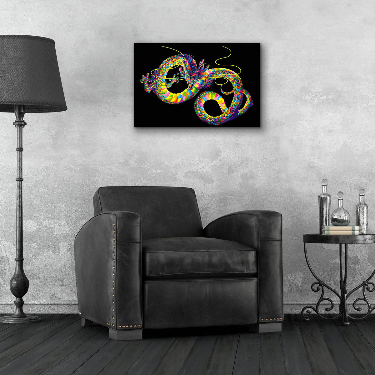 Chinese Dragon by Bob Weer - 24x16 acrylic wall art in a room