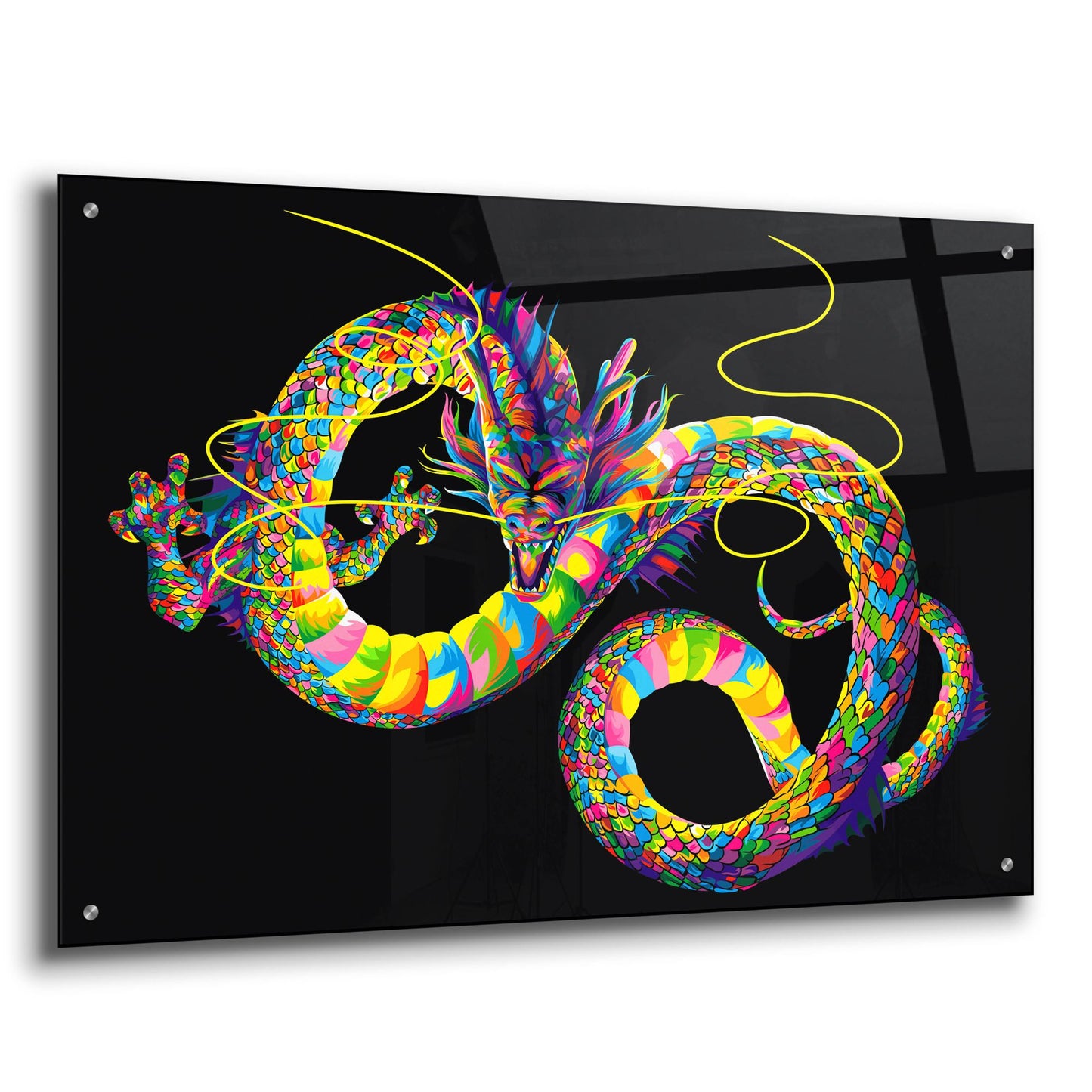 Epic Art 'Chinese Dragon' by Bob Weer, Acrylic Glass Wall Art,36x24