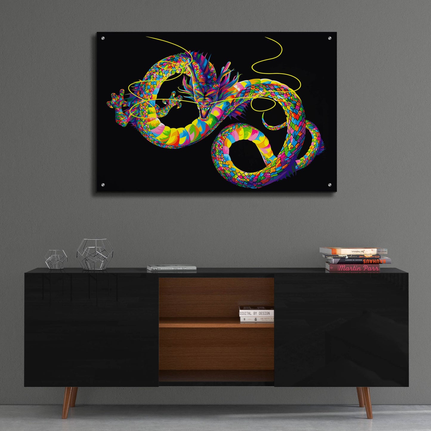 Epic Art 'Chinese Dragon' by Bob Weer, Acrylic Glass Wall Art,36x24