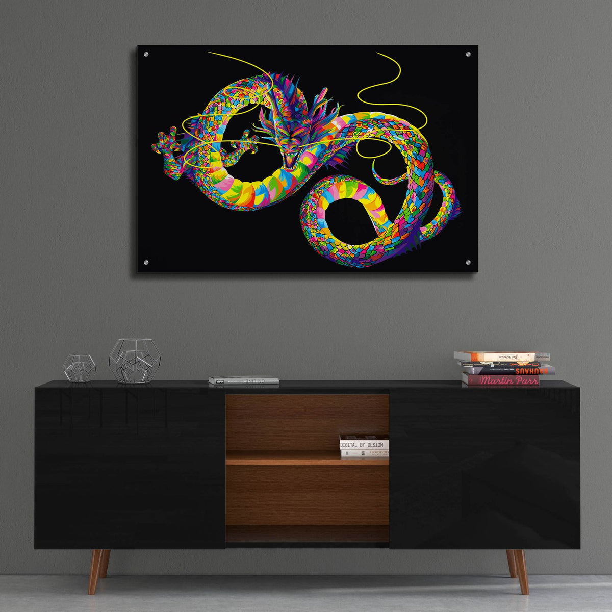 Chinese Dragon by Bob Weer - 36x24 acrylic wall art in a room