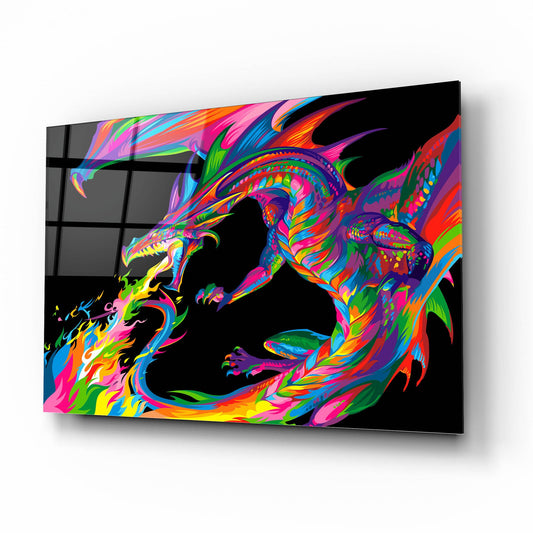 Epic Art 'Fantasy Dragon' by Bob Weer, Acrylic Glass Wall Art,16x12