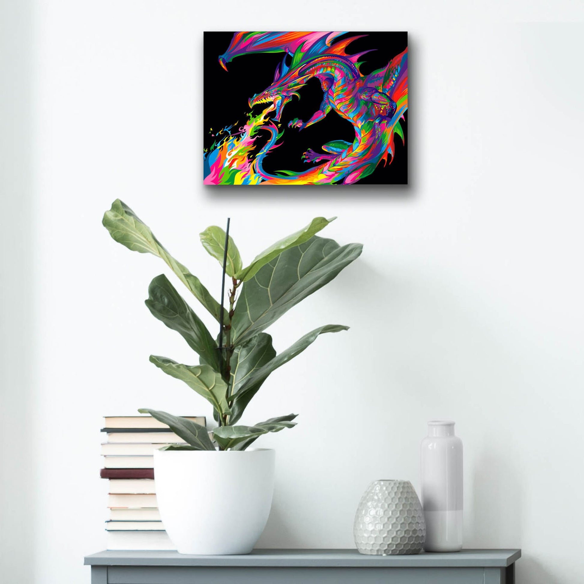 Epic Art 'Fantasy Dragon' by Bob Weer, Acrylic Glass Wall Art,16x12