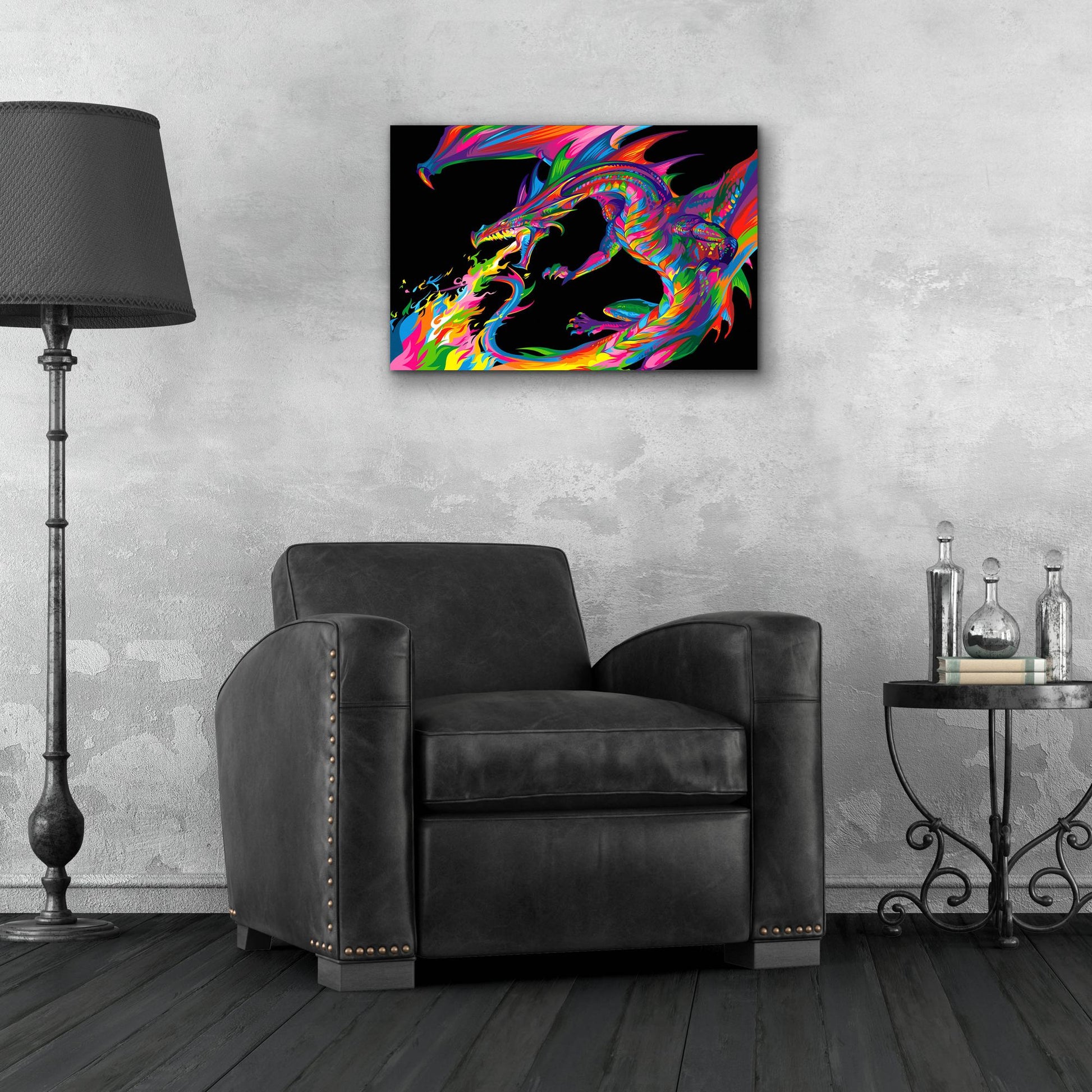 Epic Art 'Fantasy Dragon' by Bob Weer, Acrylic Glass Wall Art,24x16