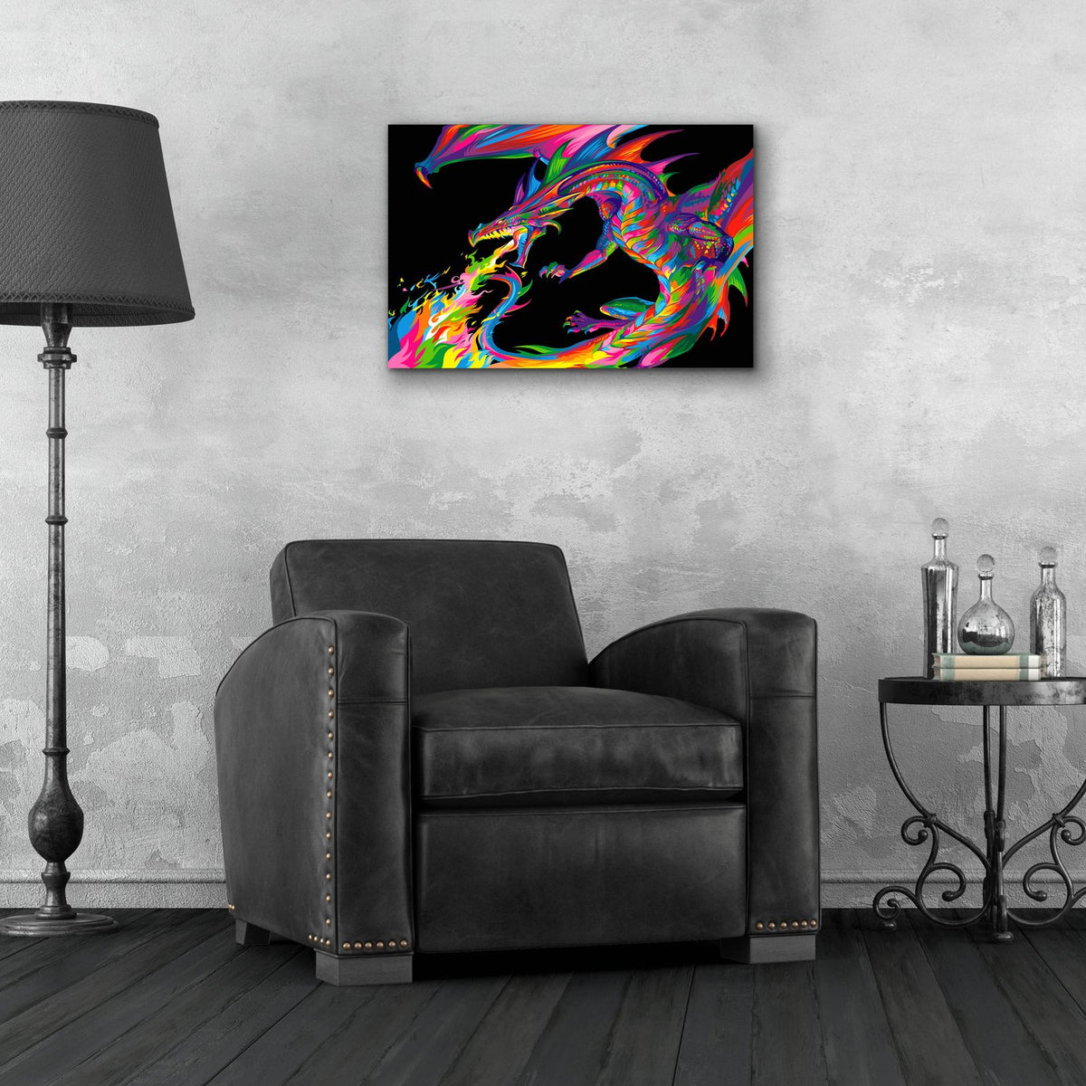 Fantasy Dragon by Bob Weer - 24x16 acrylic wall art in a room