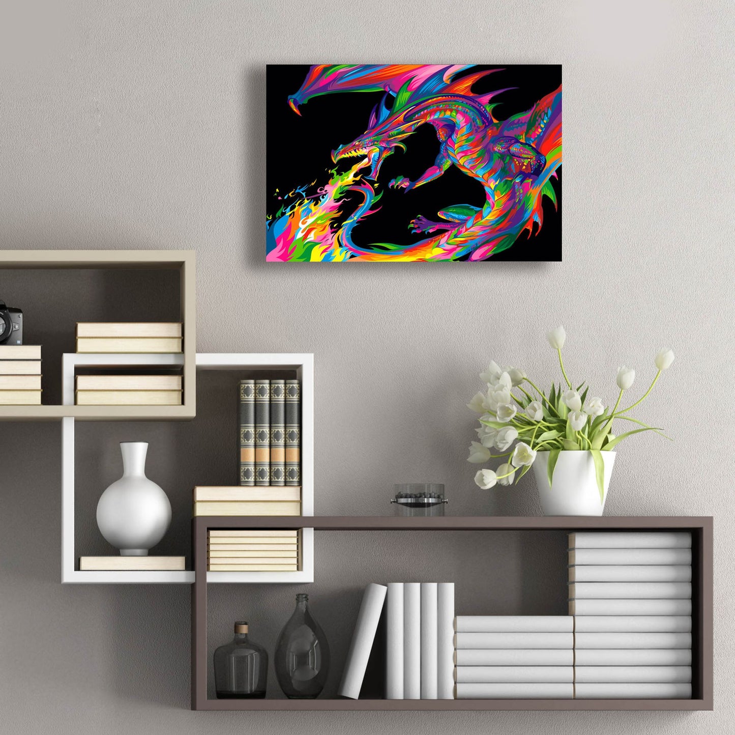 Epic Art 'Fantasy Dragon' by Bob Weer, Acrylic Glass Wall Art,24x16