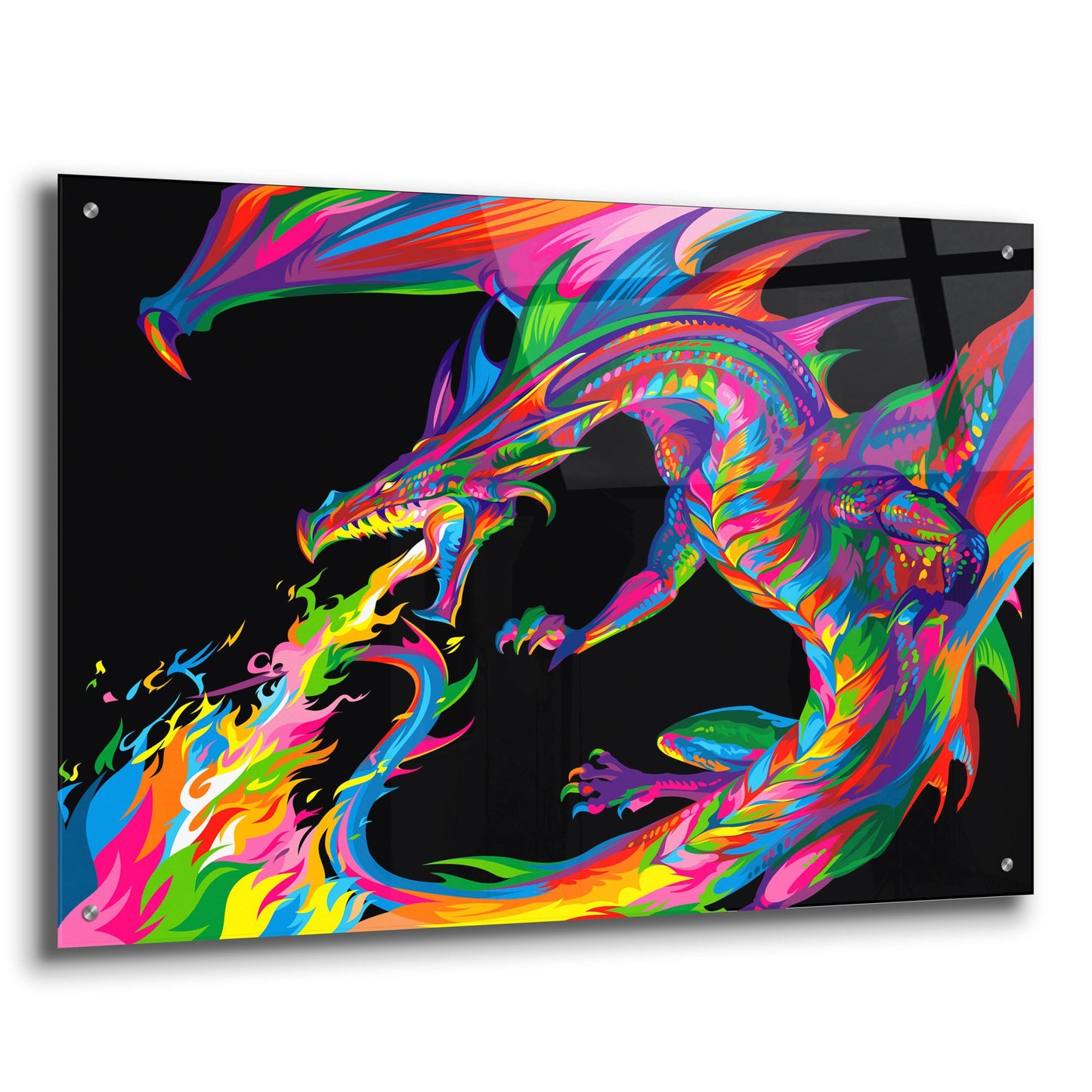 Epic Art 'Fantasy Dragon' by Bob Weer, Acrylic Glass Wall Art,36x24