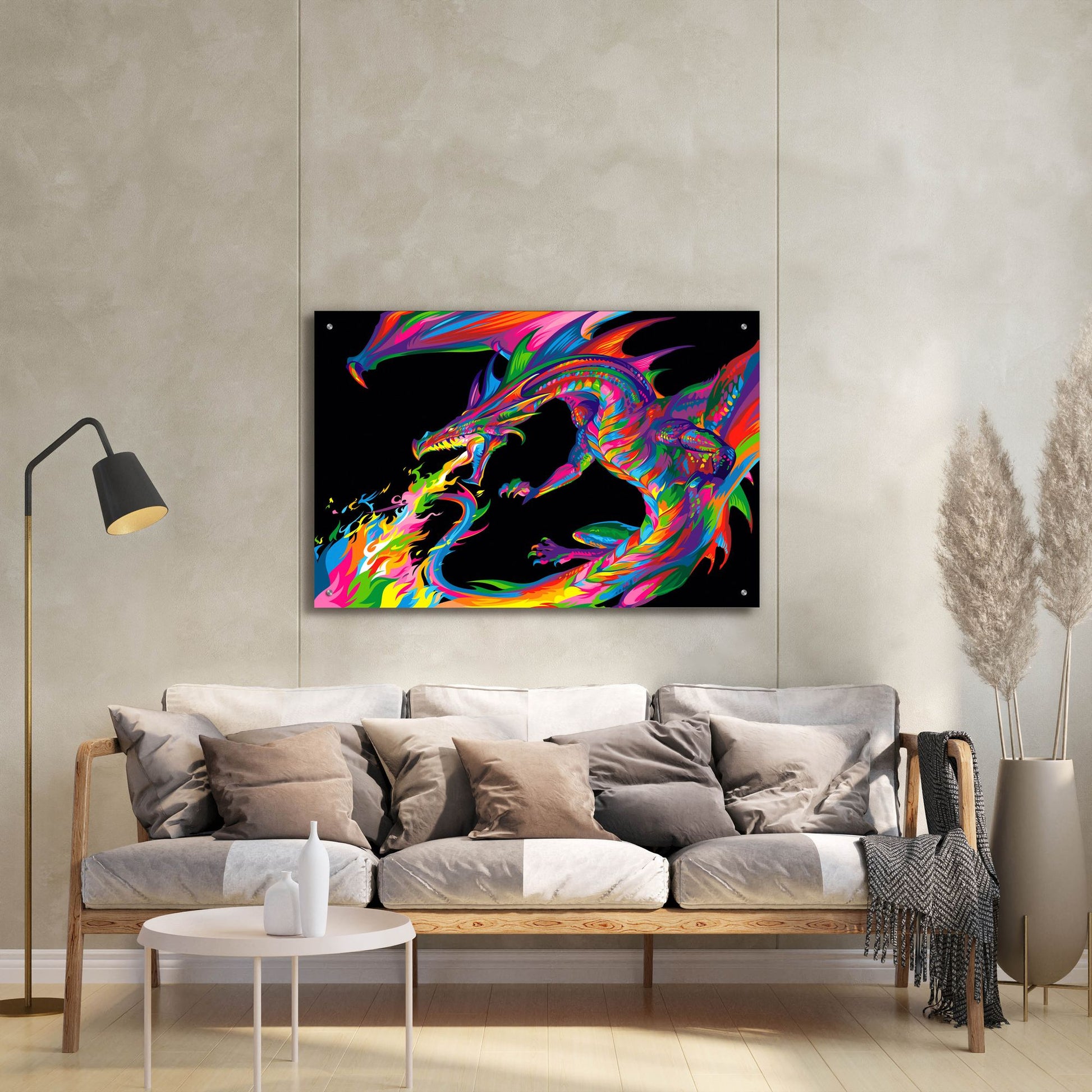 Epic Art 'Fantasy Dragon' by Bob Weer, Acrylic Glass Wall Art,36x24