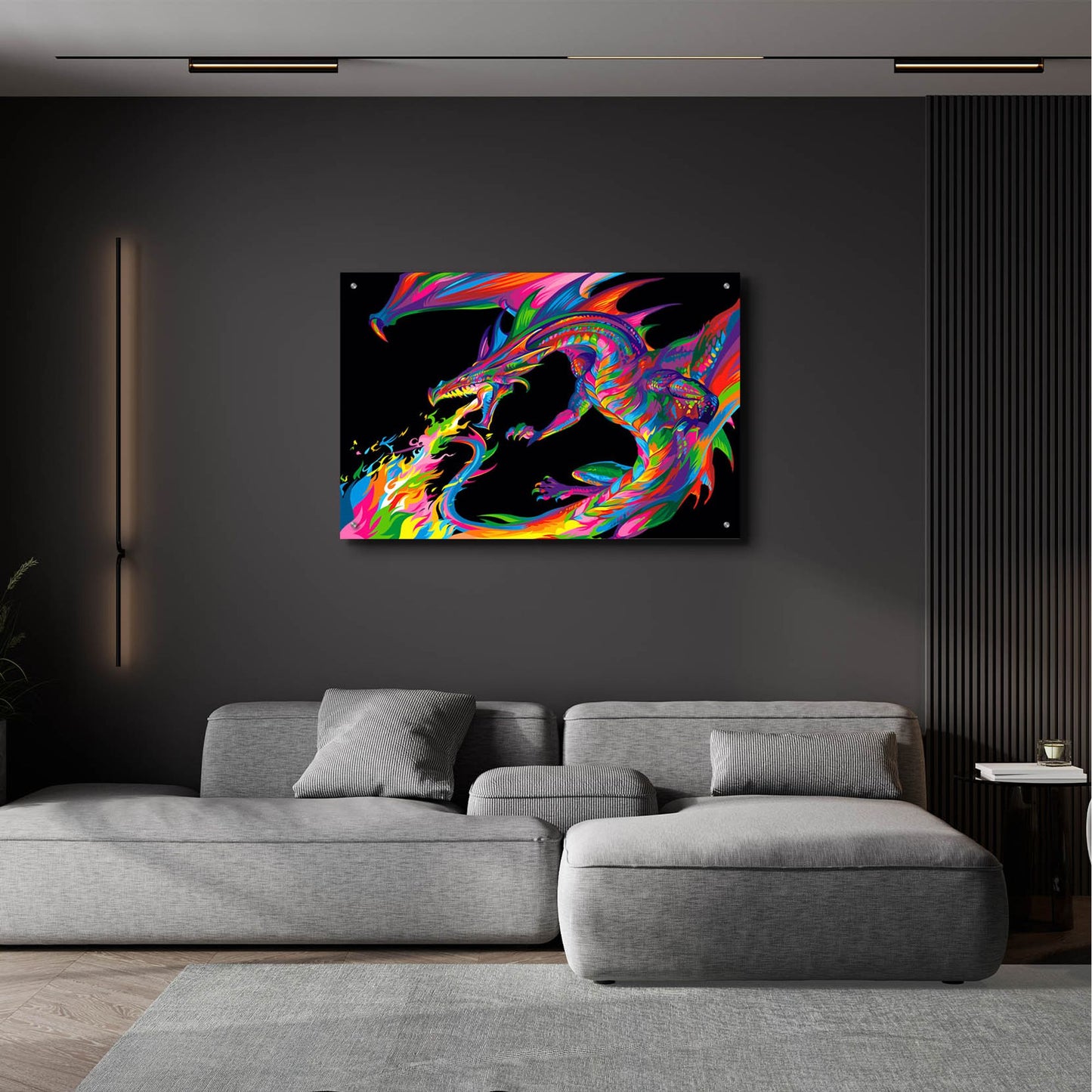 Epic Art 'Fantasy Dragon' by Bob Weer, Acrylic Glass Wall Art,36x24