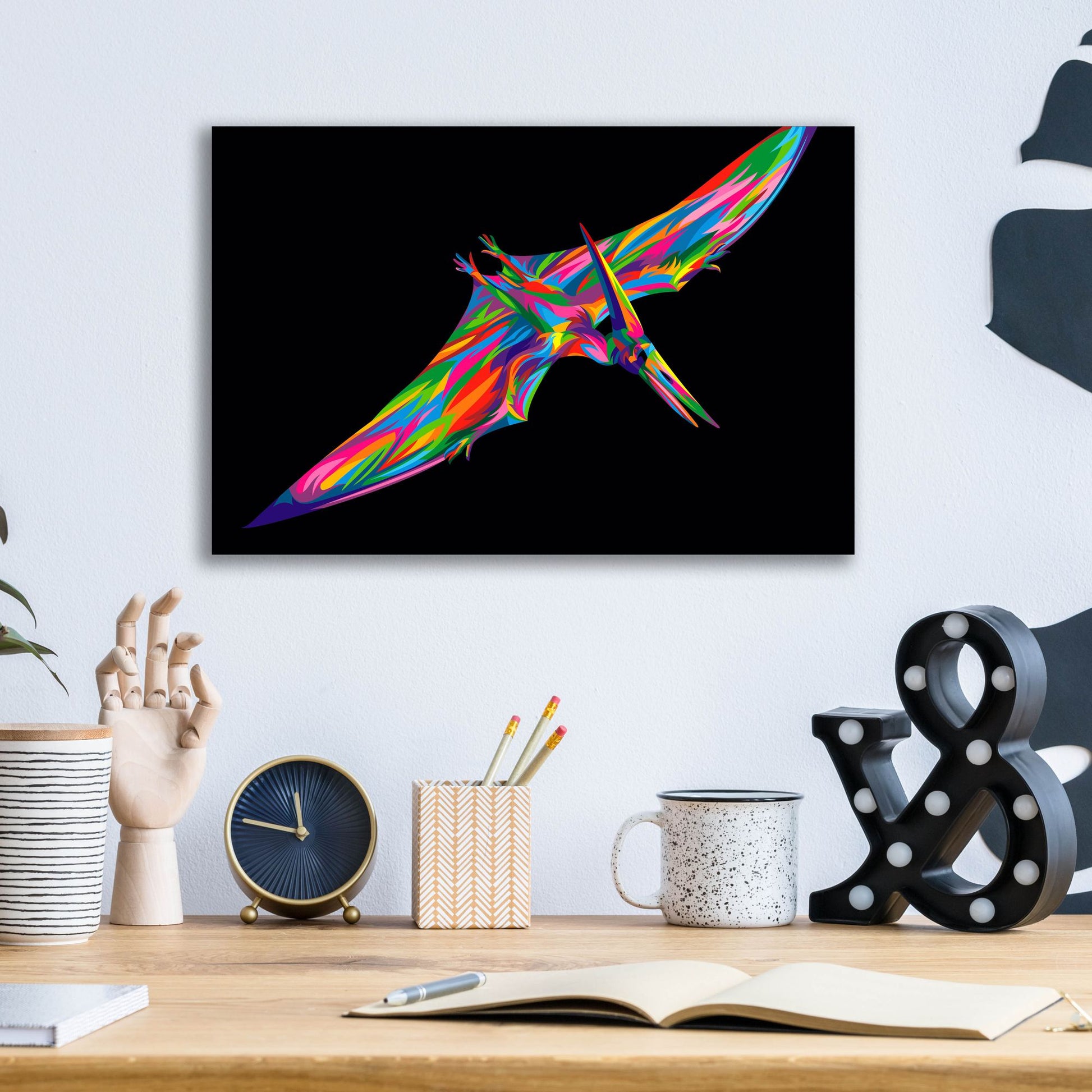 Epic Art 'Pterodactyl' by Bob Weer, Acrylic Glass Wall Art,16x12