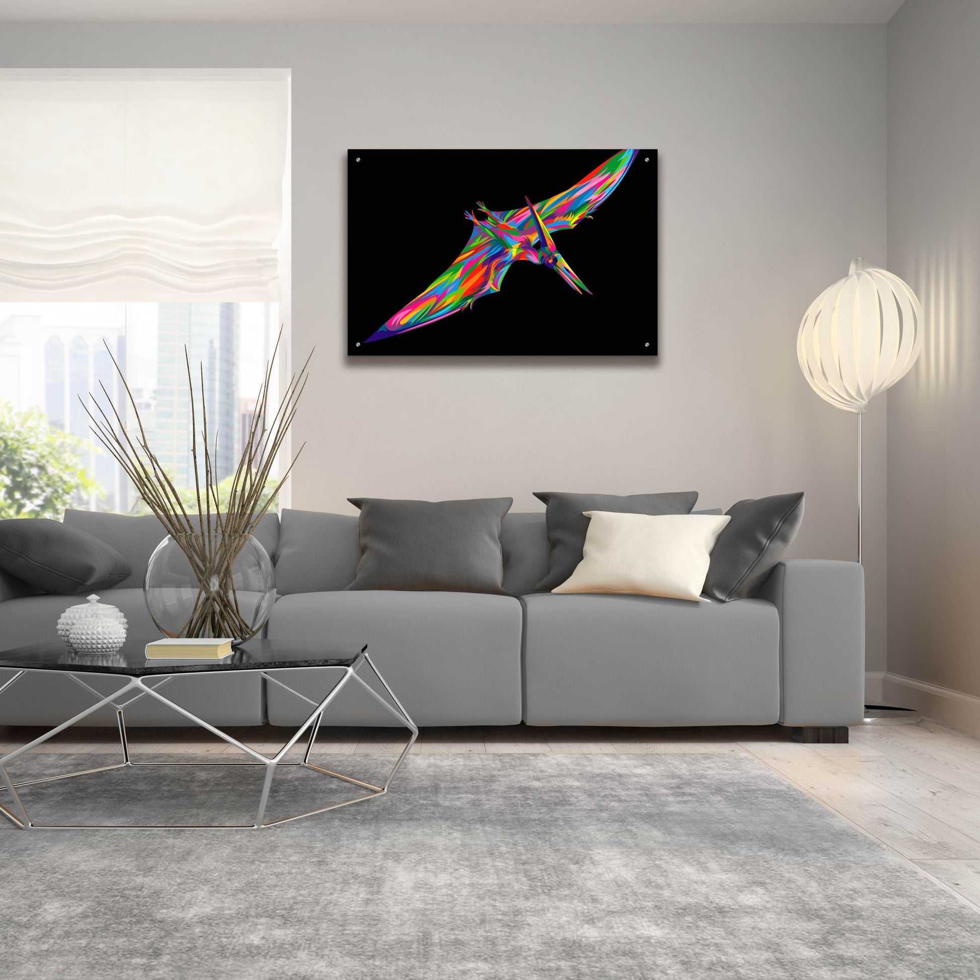 Epic Art 'Pterodactyl' by Bob Weer, Acrylic Glass Wall Art,36x24