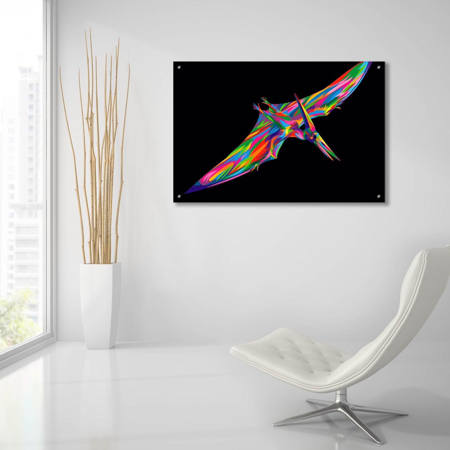 Epic Art 'Pterodactyl' by Bob Weer, Acrylic Glass Wall Art,36x24