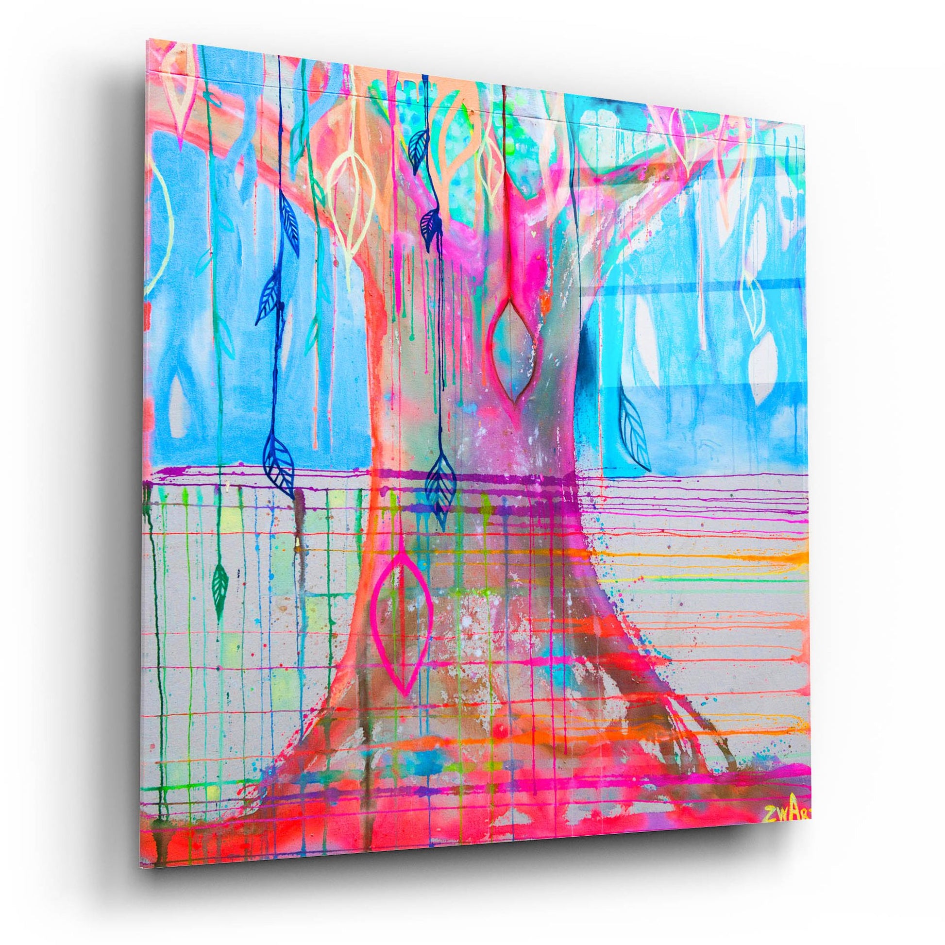 Epic Art 'Energy Tree' by Zwart, Acrylic Glass Wall Art,12x12