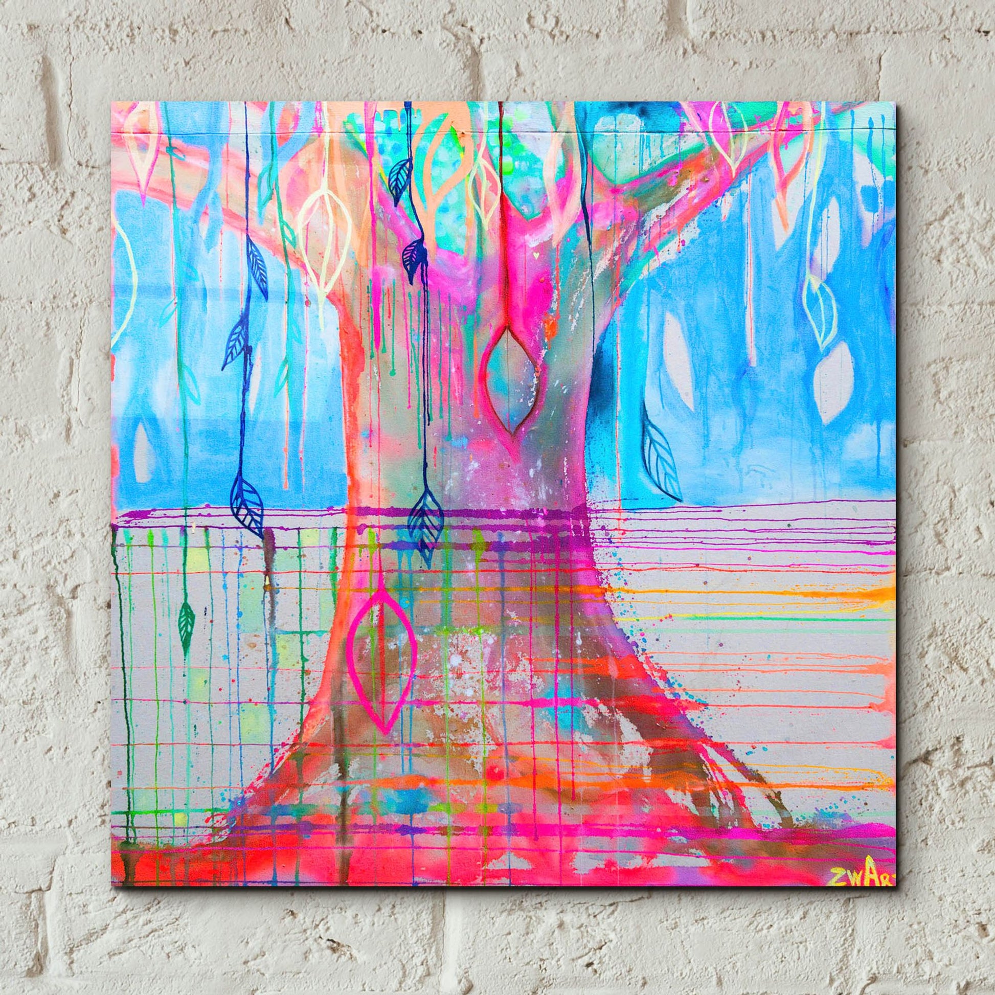 Epic Art 'Energy Tree' by Zwart, Acrylic Glass Wall Art,12x12