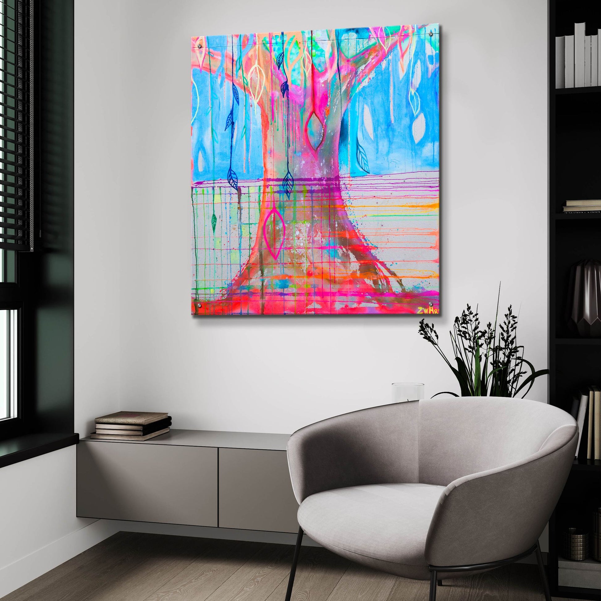 Epic Art 'Energy Tree' by Zwart, Acrylic Glass Wall Art,36x36