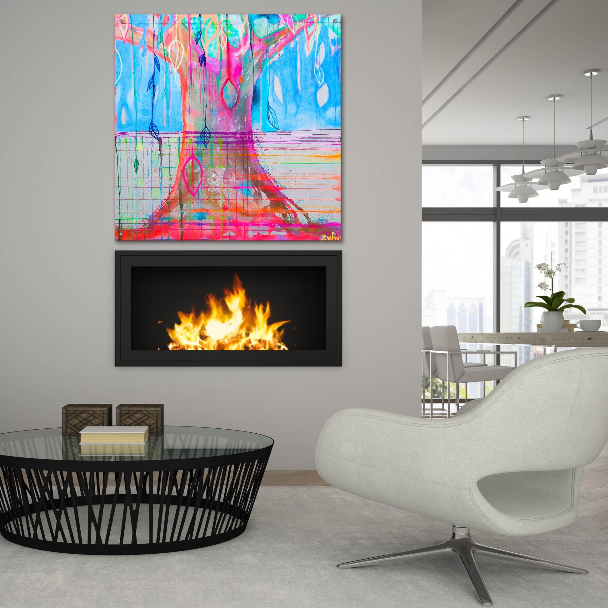 Epic Art 'Energy Tree' by Zwart, Acrylic Glass Wall Art,36x36