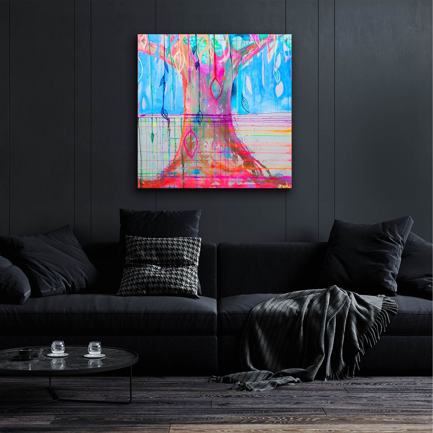 Epic Art 'Energy Tree' by Zwart, Acrylic Glass Wall Art,36x36