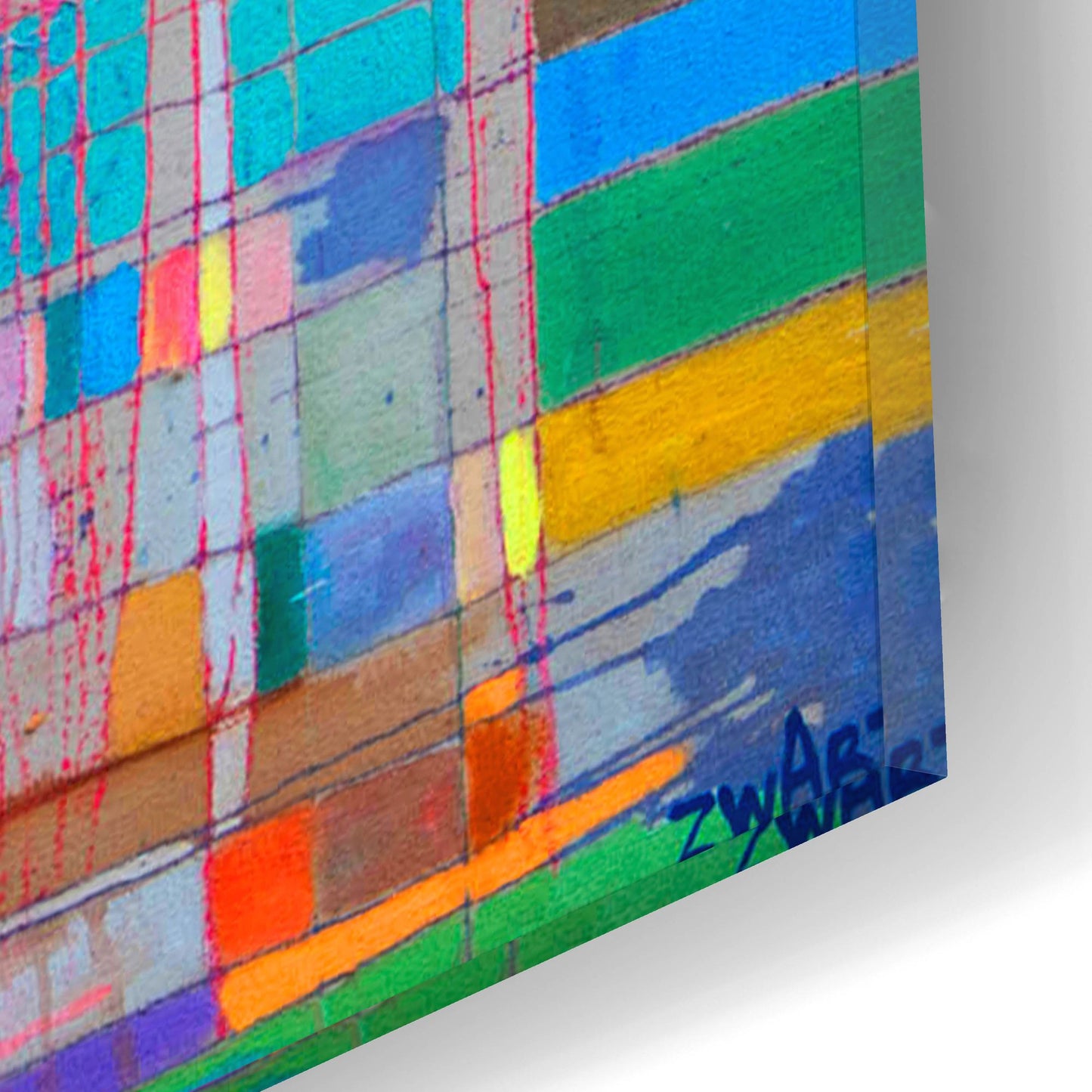 Epic Art 'Matrix Colour Field' by Zwart, Acrylic Glass Wall Art,12x12