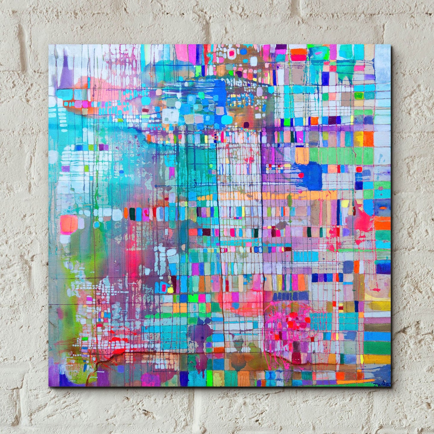 Epic Art 'Matrix Colour Field' by Zwart, Acrylic Glass Wall Art,12x12