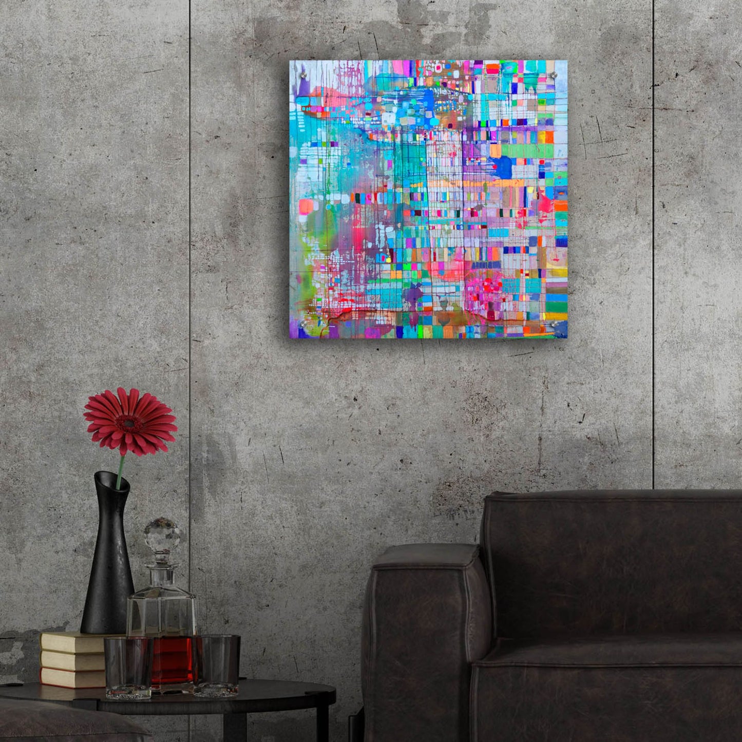 Epic Art 'Matrix Colour Field' by Zwart, Acrylic Glass Wall Art,24x24