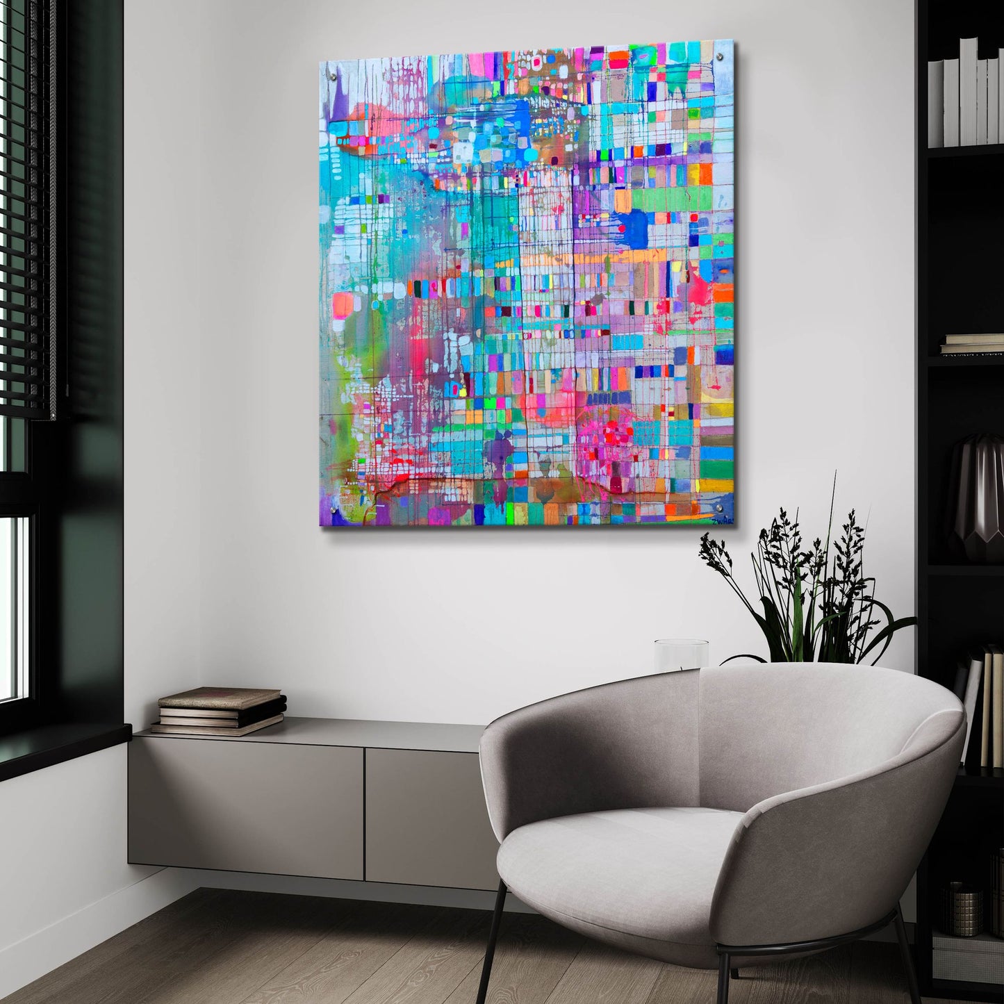 Epic Art 'Matrix Colour Field' by Zwart, Acrylic Glass Wall Art,36x36