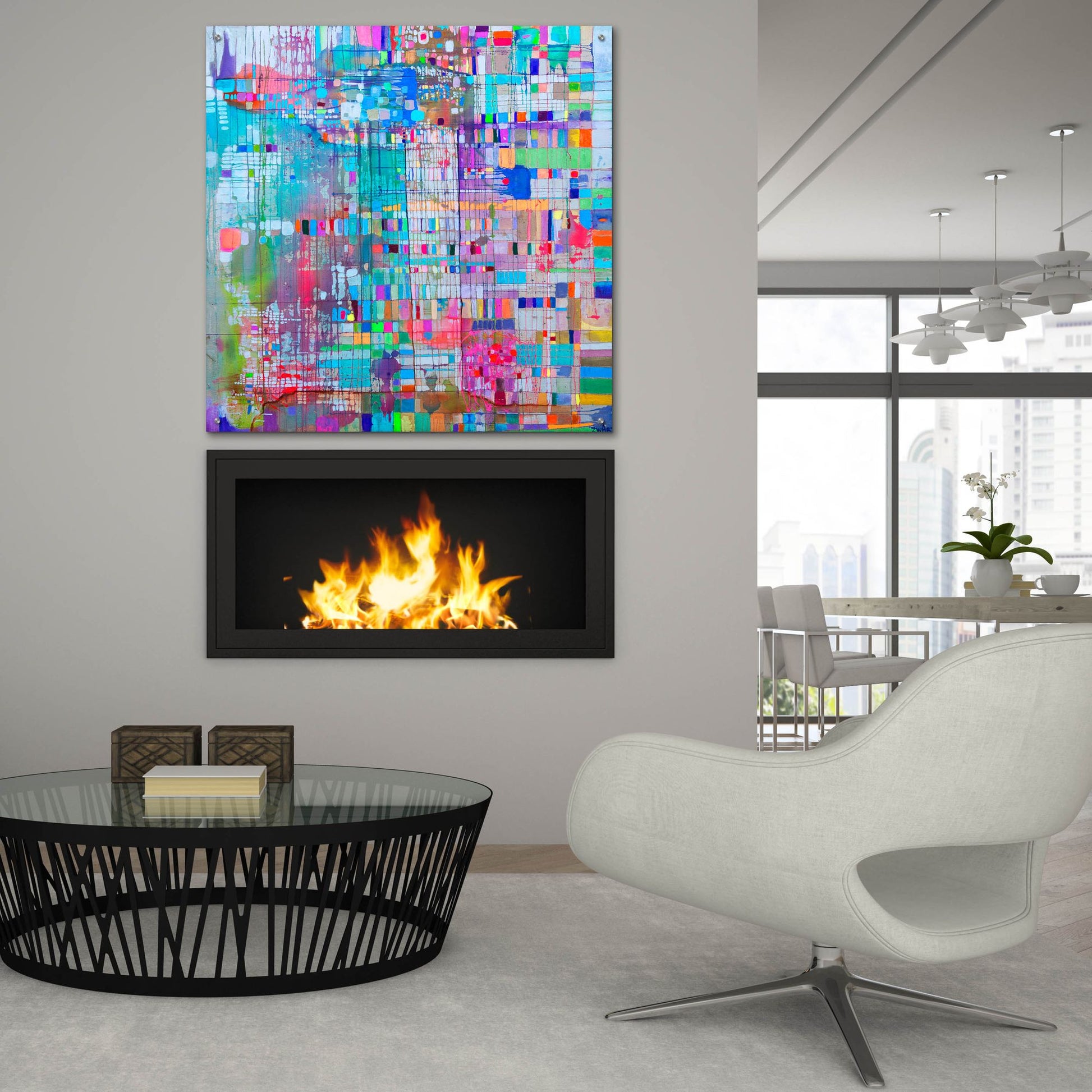 Epic Art 'Matrix Colour Field' by Zwart, Acrylic Glass Wall Art,36x36