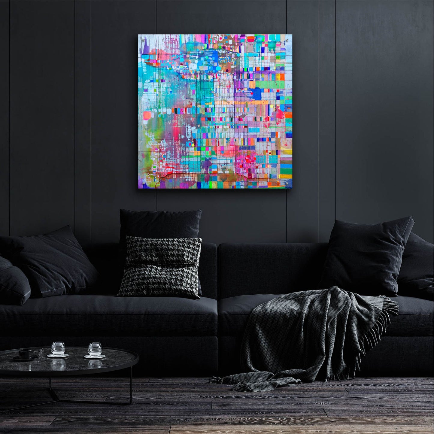 Epic Art 'Matrix Colour Field' by Zwart, Acrylic Glass Wall Art,36x36