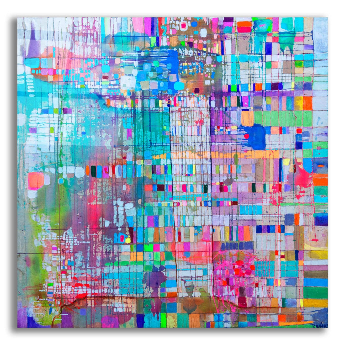 Epic Art 'Matrix Colour Field' by Zwart, Acrylic Glass Wall Art