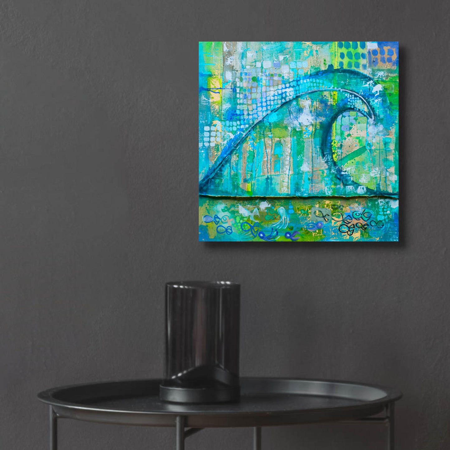 Epic Art 'Wave Fish' by Zwart, Acrylic Glass Wall Art,12x12