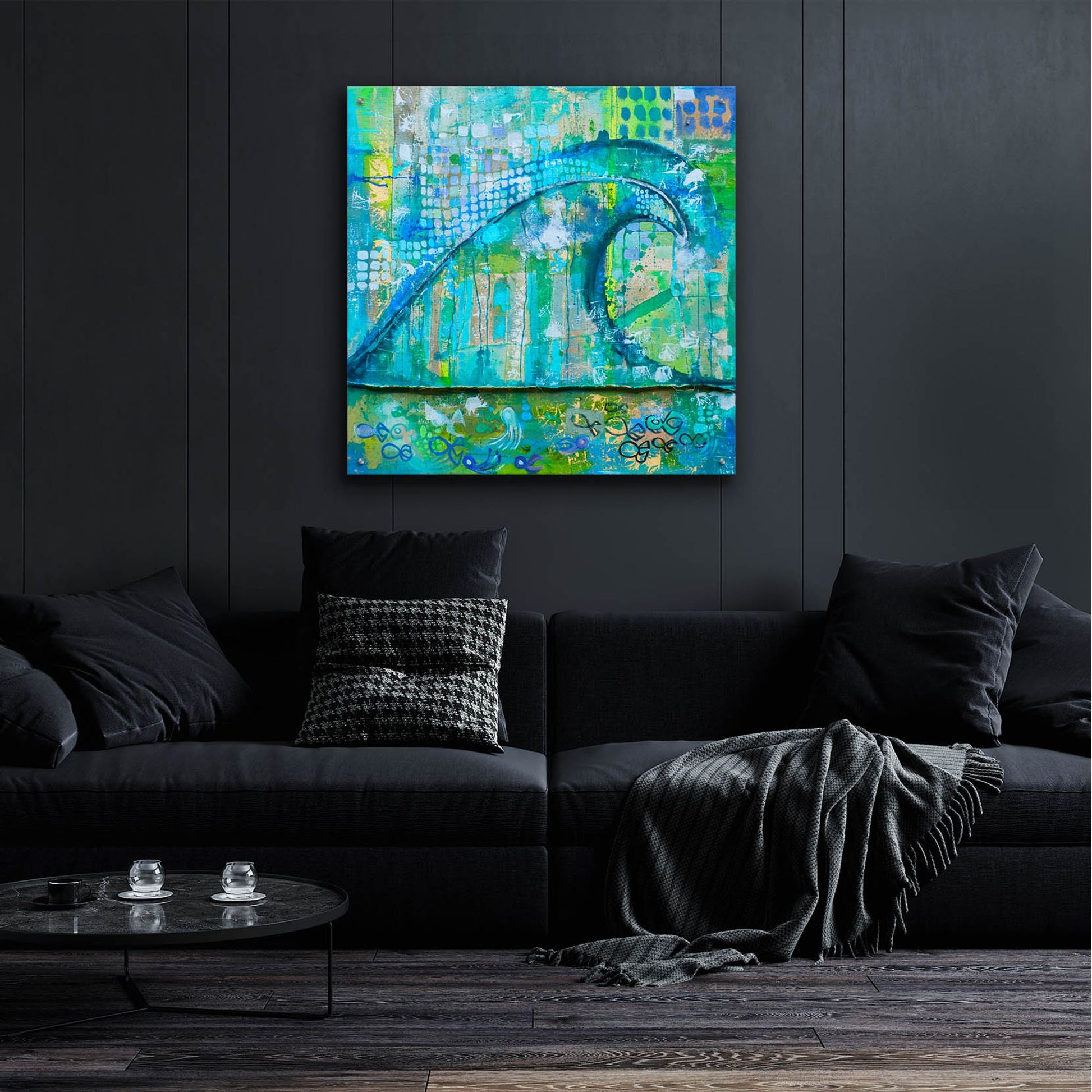 Epic Art 'Wave Fish' by Zwart, Acrylic Glass Wall Art,36x36