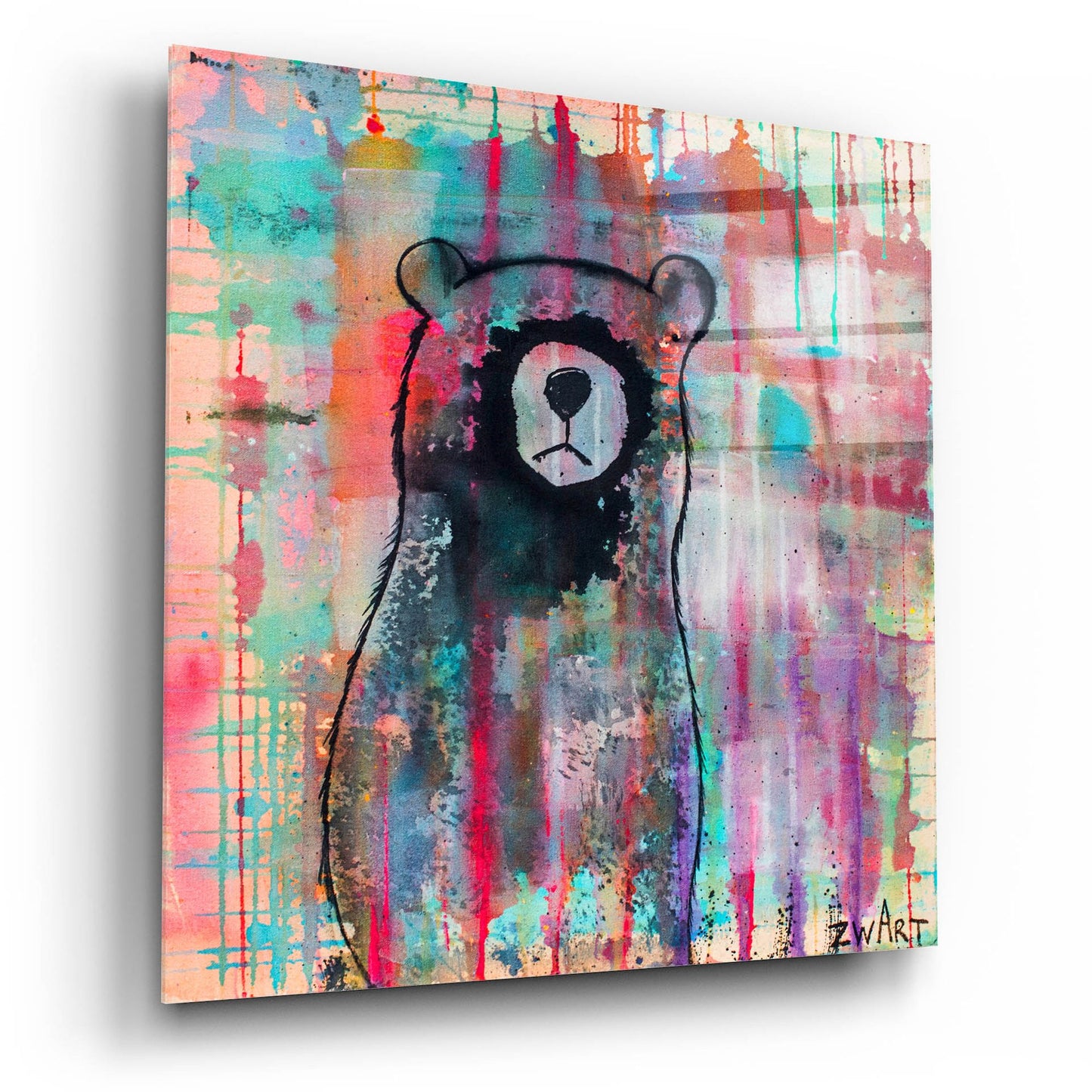 Epic Art 'Bear Meditates' by Zwart, Acrylic Glass Wall Art,12x12