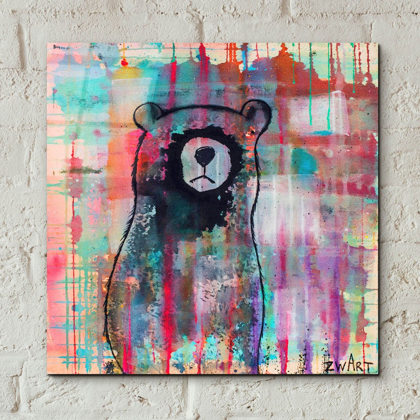 Epic Art 'Bear Meditates' by Zwart, Acrylic Glass Wall Art,12x12