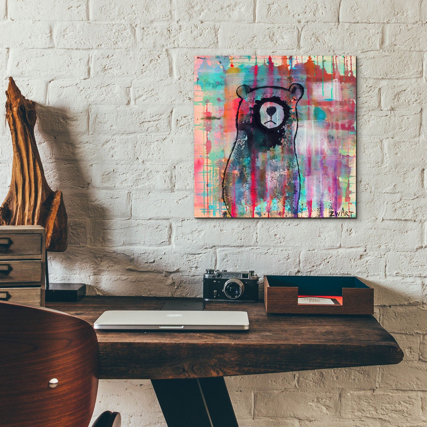 Epic Art 'Bear Meditates' by Zwart, Acrylic Glass Wall Art,12x12