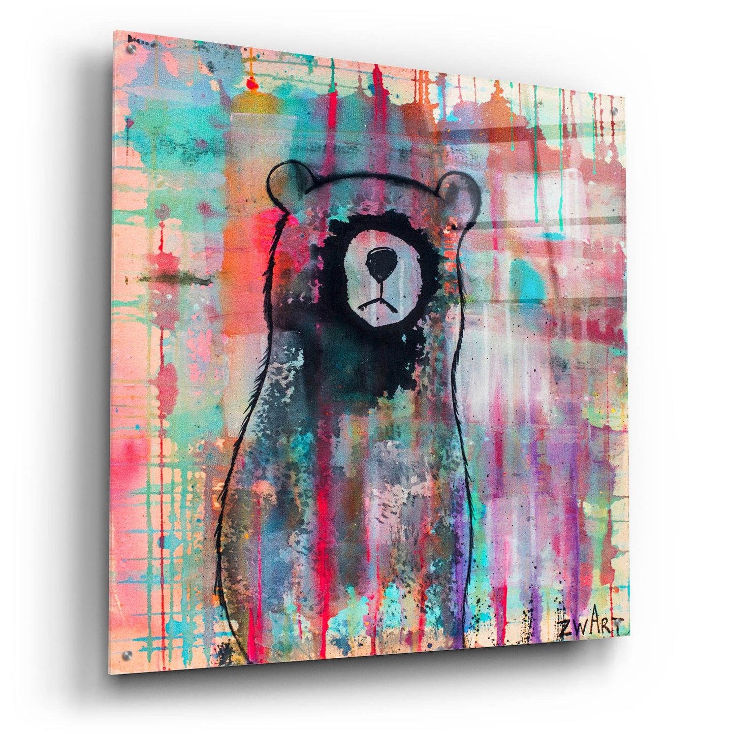 Epic Art 'Bear Meditates' by Zwart, Acrylic Glass Wall Art,36x36