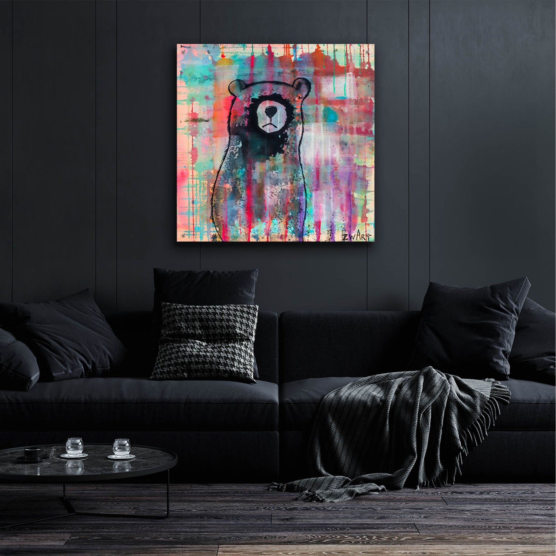 Epic Art 'Bear Meditates' by Zwart, Acrylic Glass Wall Art,36x36