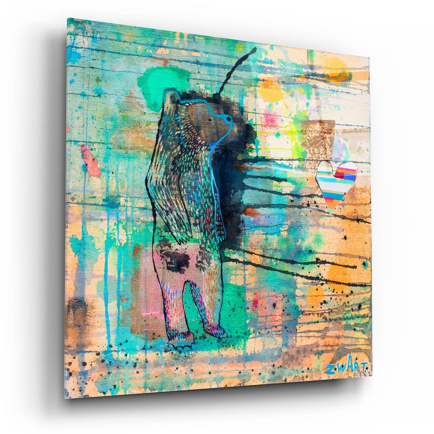 Epic Art 'Bear Soul Divided' by Zwart, Acrylic Glass Wall Art,12x12