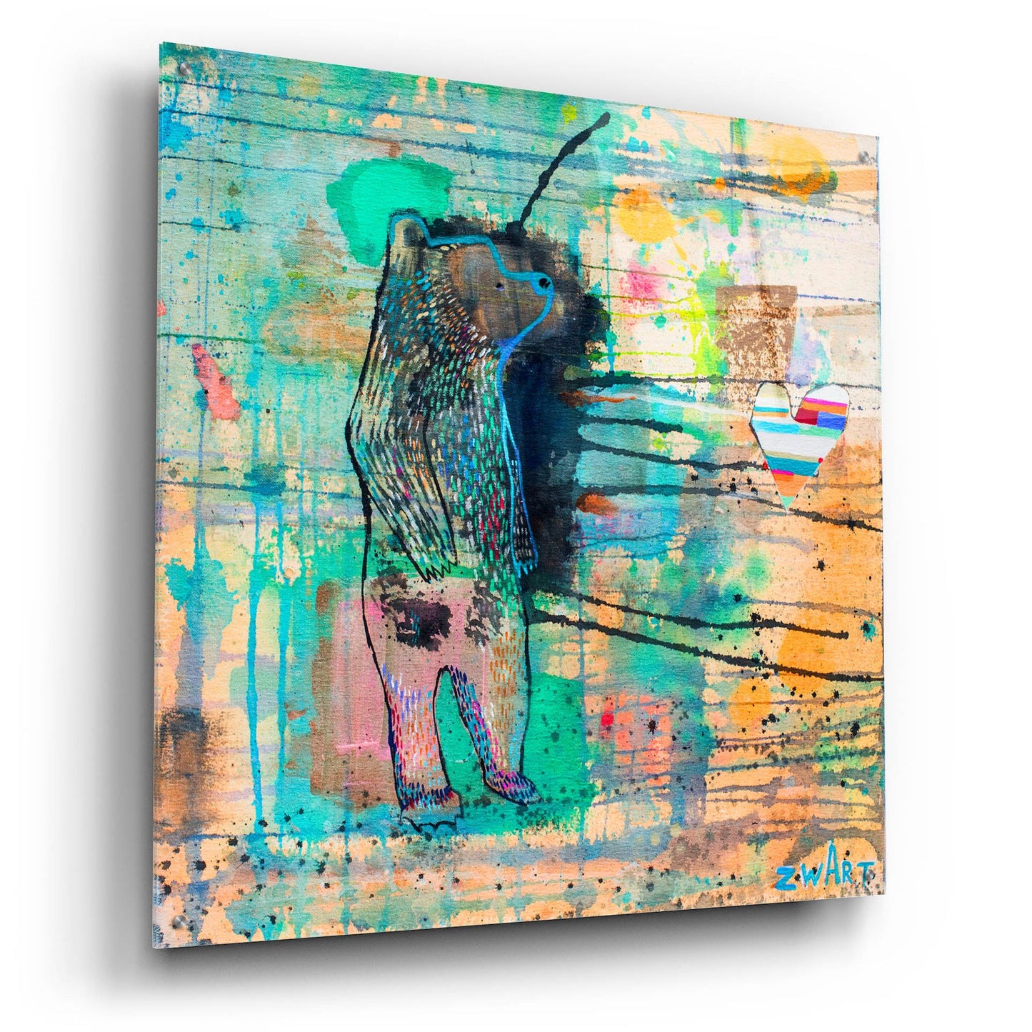 Epic Art 'Bear Soul Divided' by Zwart, Acrylic Glass Wall Art,36x36