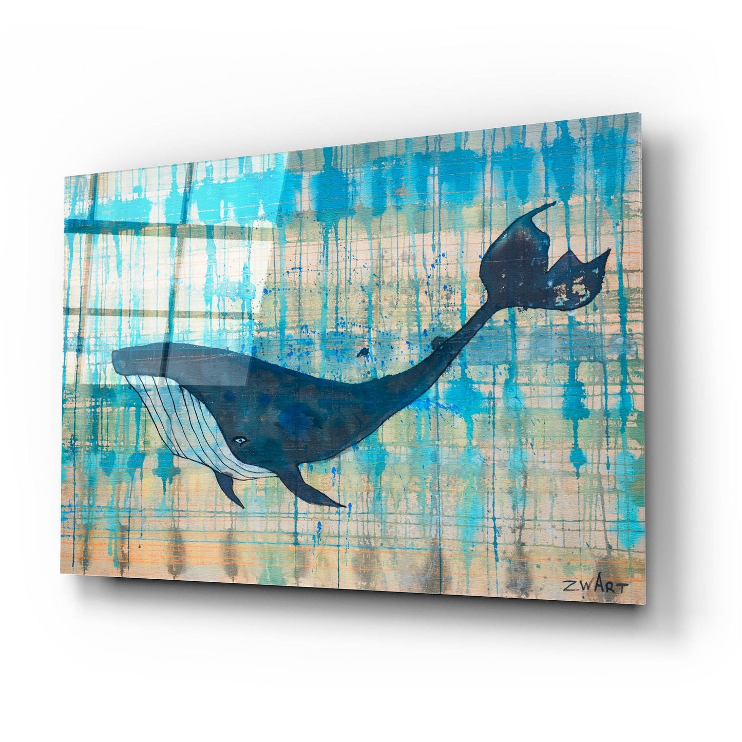 Epic Art 'Black Whale ' by Zwart, Acrylic Glass Wall Art,24x16