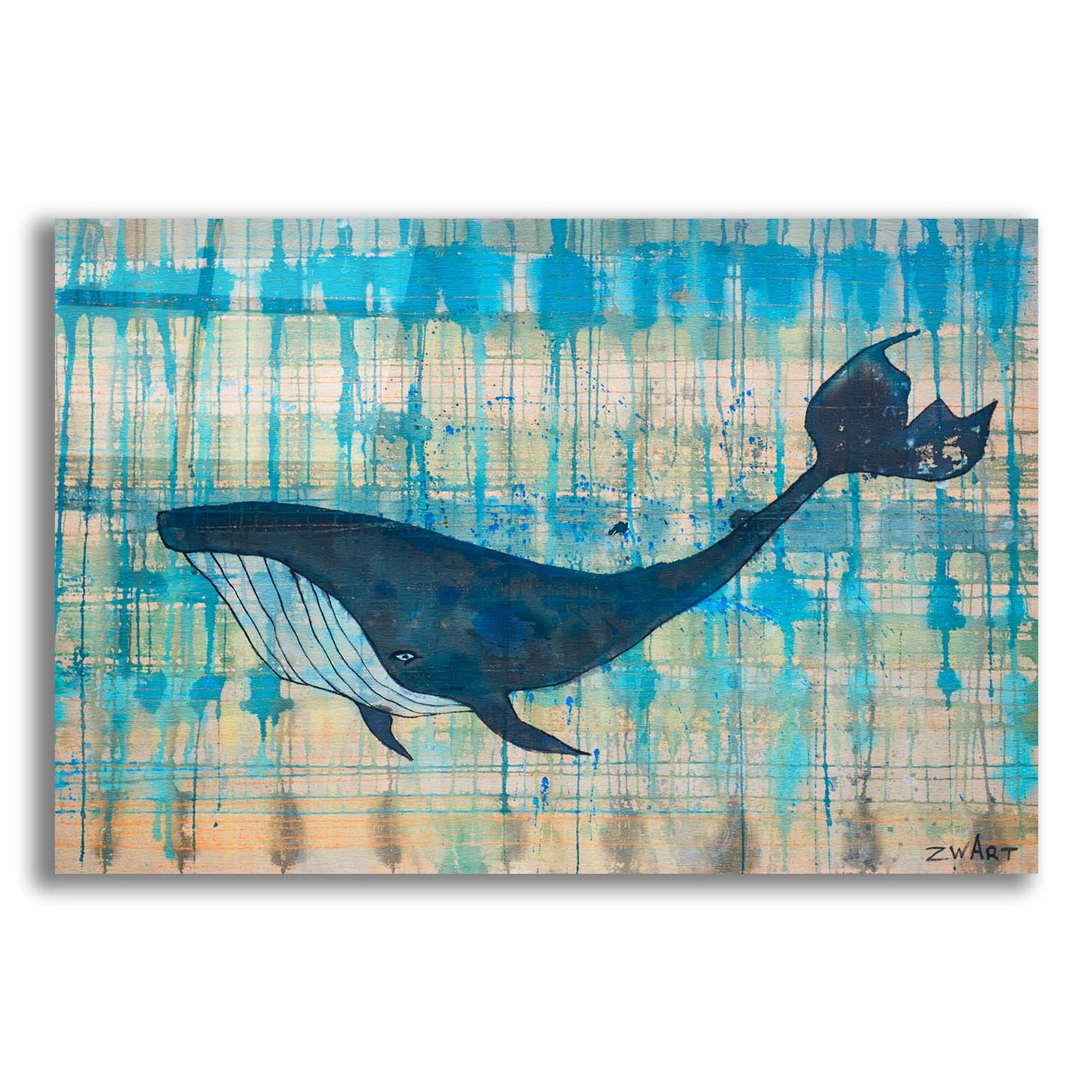 Epic Art 'Black Whale ' by Zwart, Acrylic Glass Wall Art,24x16