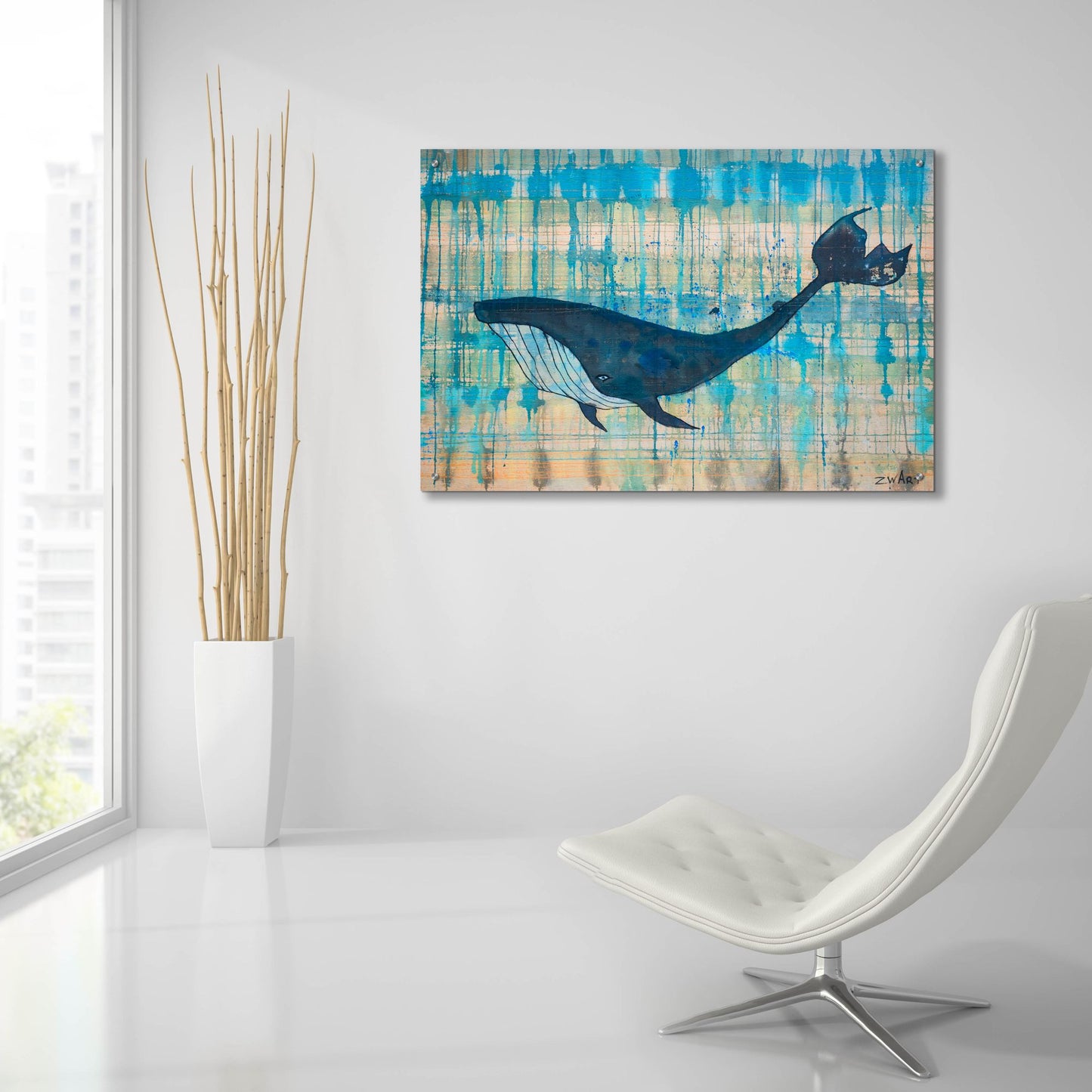 Epic Art 'Black Whale ' by Zwart, Acrylic Glass Wall Art,36x24