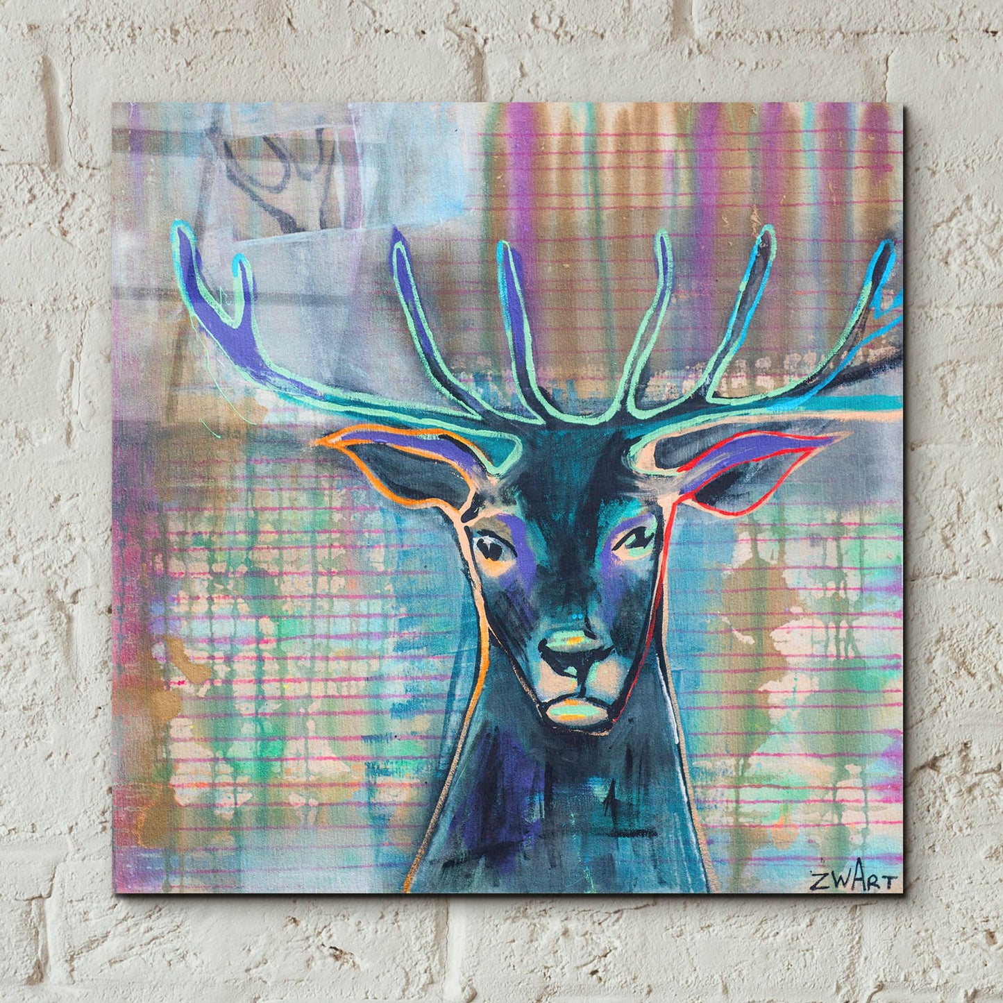 Epic Art 'Dear Deer' by Zwart, Acrylic Glass Wall Art,12x12