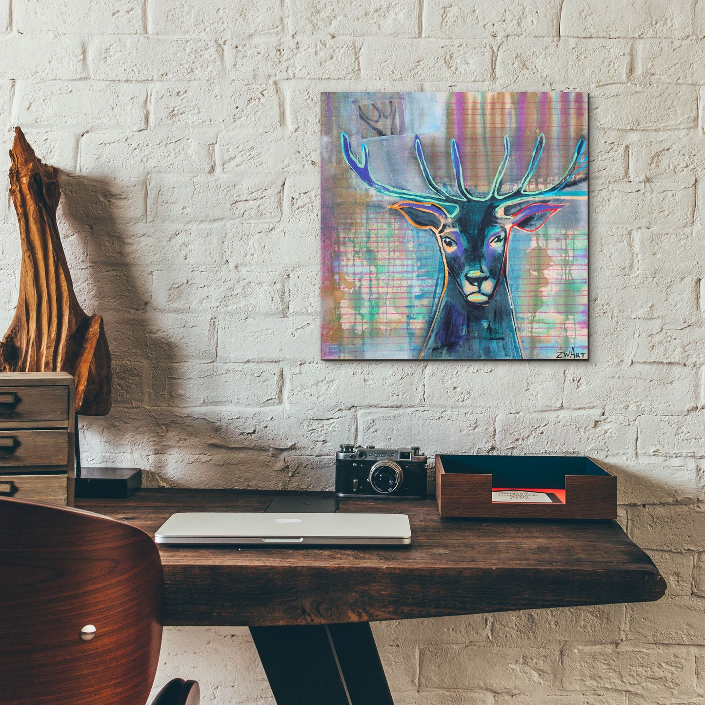 Epic Art 'Dear Deer' by Zwart, Acrylic Glass Wall Art,12x12