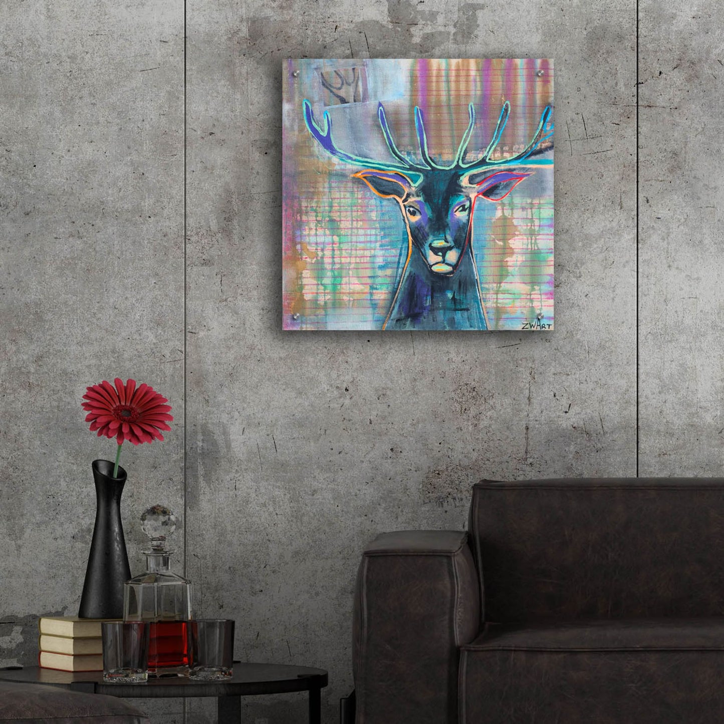 Epic Art 'Dear Deer' by Zwart, Acrylic Glass Wall Art,24x24