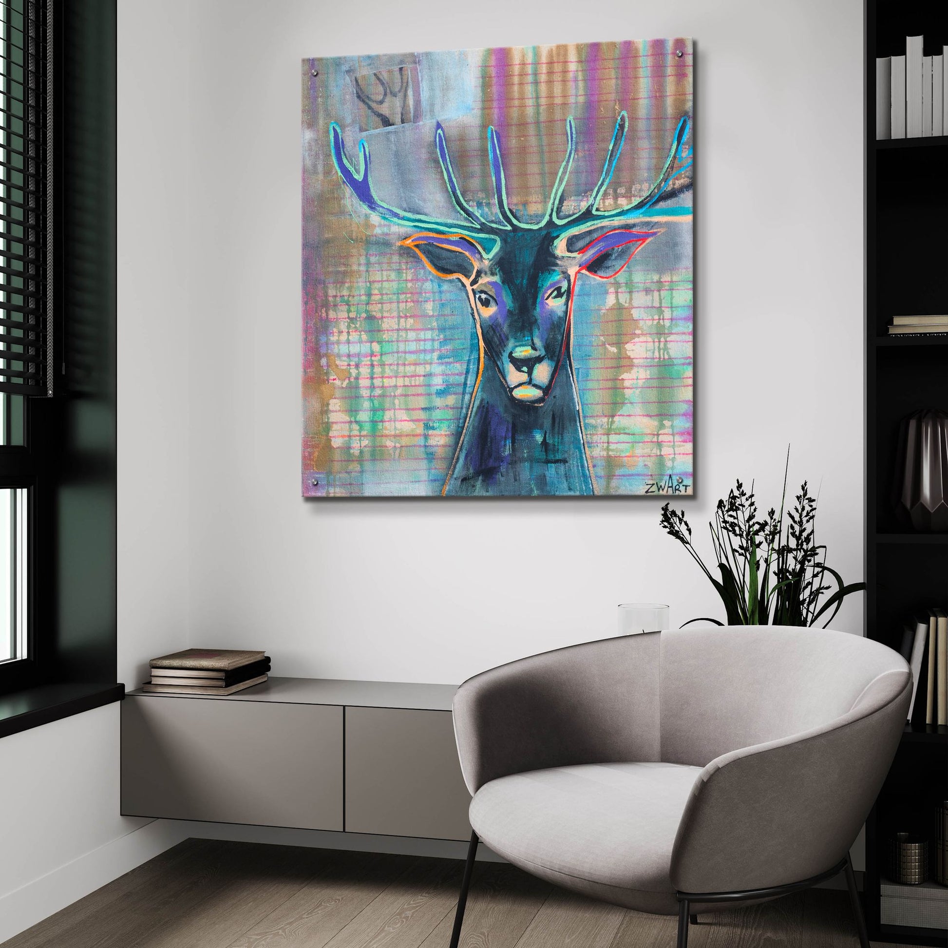 Epic Art 'Dear Deer' by Zwart, Acrylic Glass Wall Art,36x36