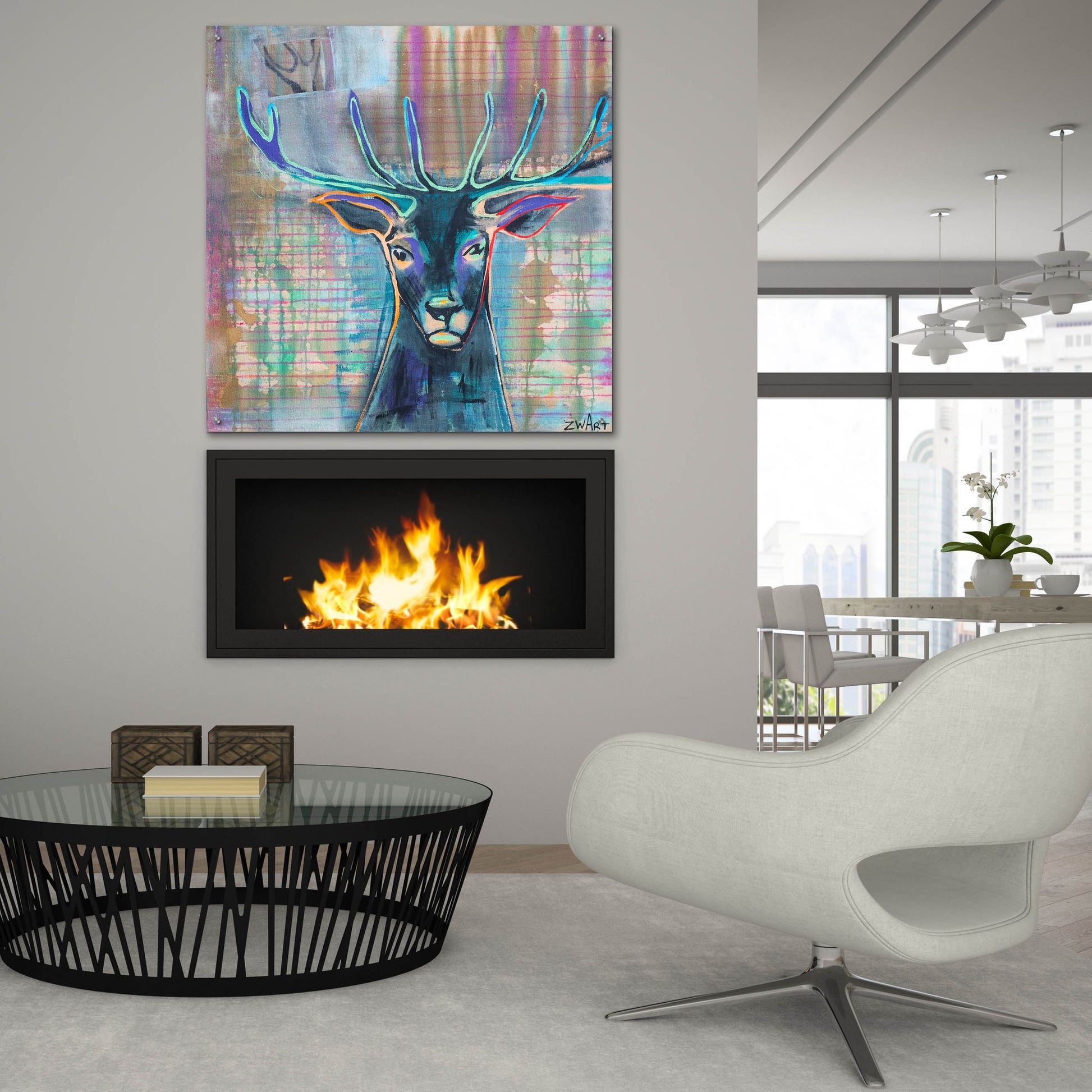 Epic Art 'Dear Deer' by Zwart, Acrylic Glass Wall Art,36x36