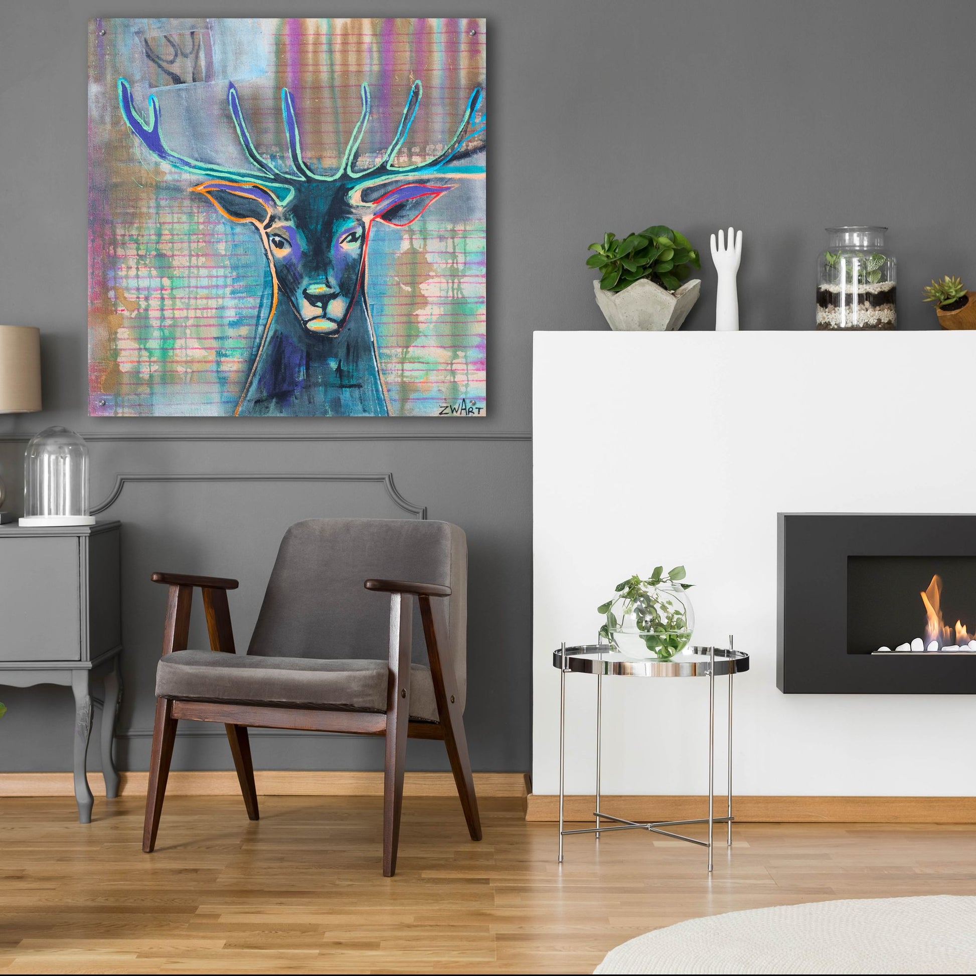 Epic Art 'Dear Deer' by Zwart, Acrylic Glass Wall Art,36x36