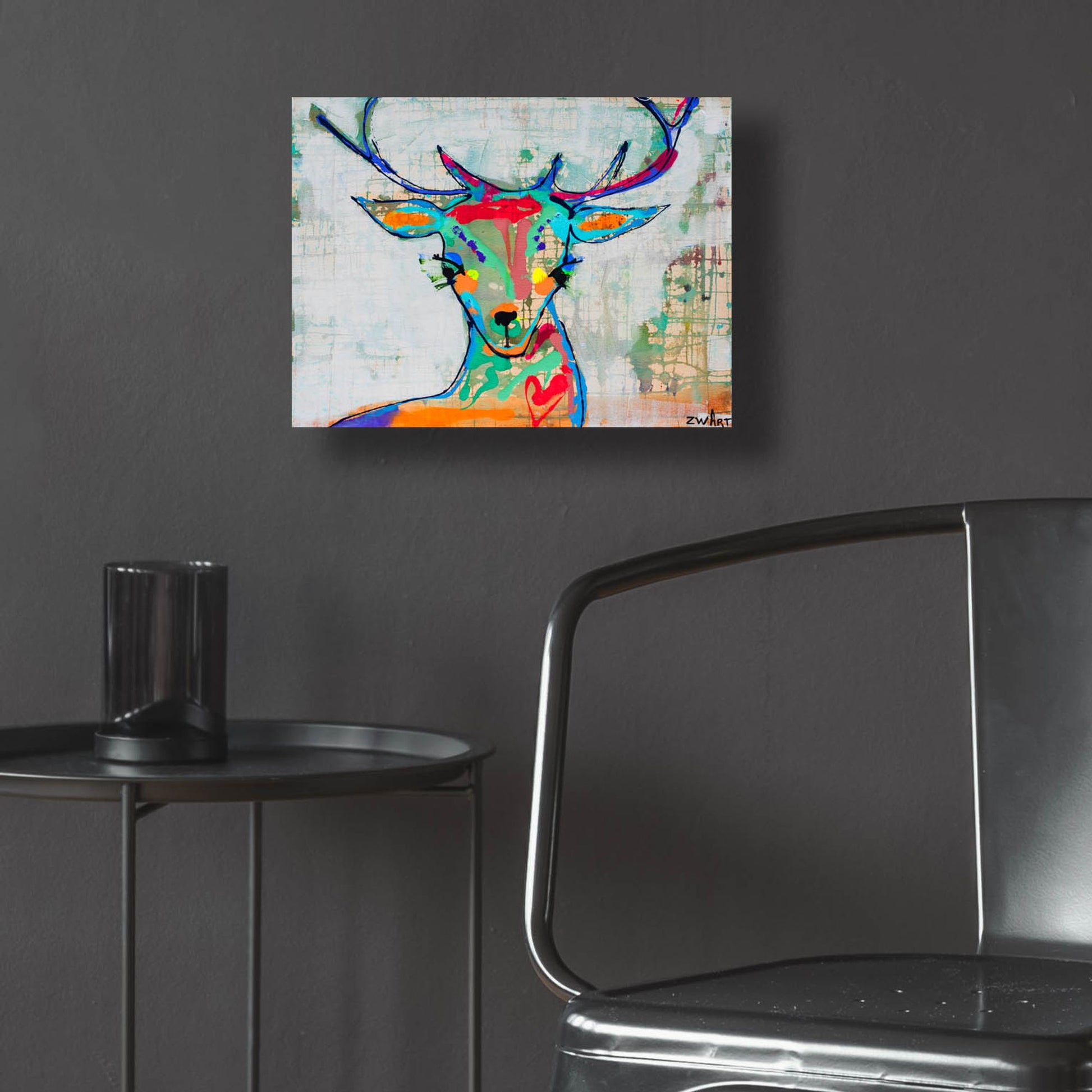 Epic Art 'Deer Mist' by Zwart, Acrylic Glass Wall Art,16x12